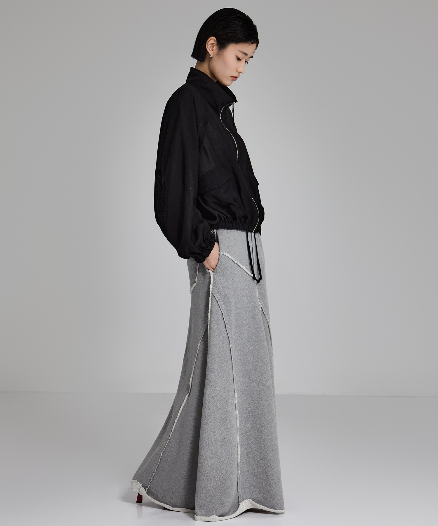 SHEER ZIP BLOUSON STUDIOUS