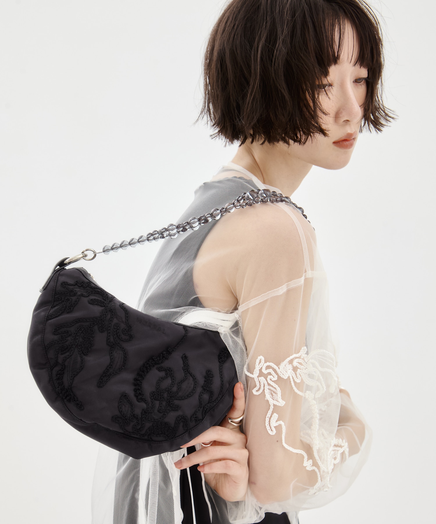 Sea pea embroidered bag MURRAL