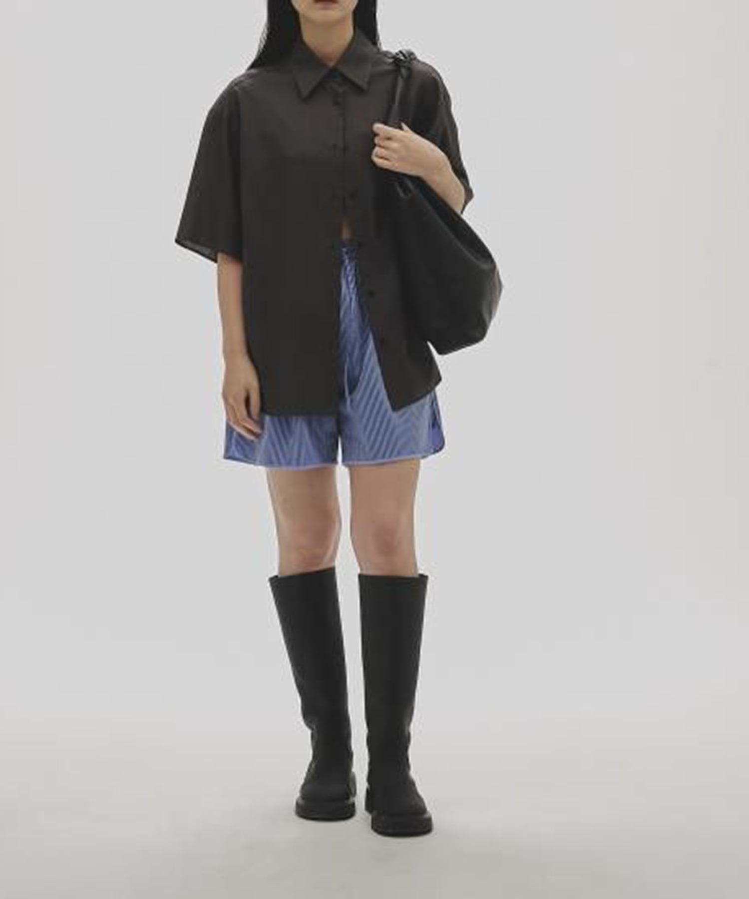 Silk100％　Harfsleeve Shirts TODAYFUL