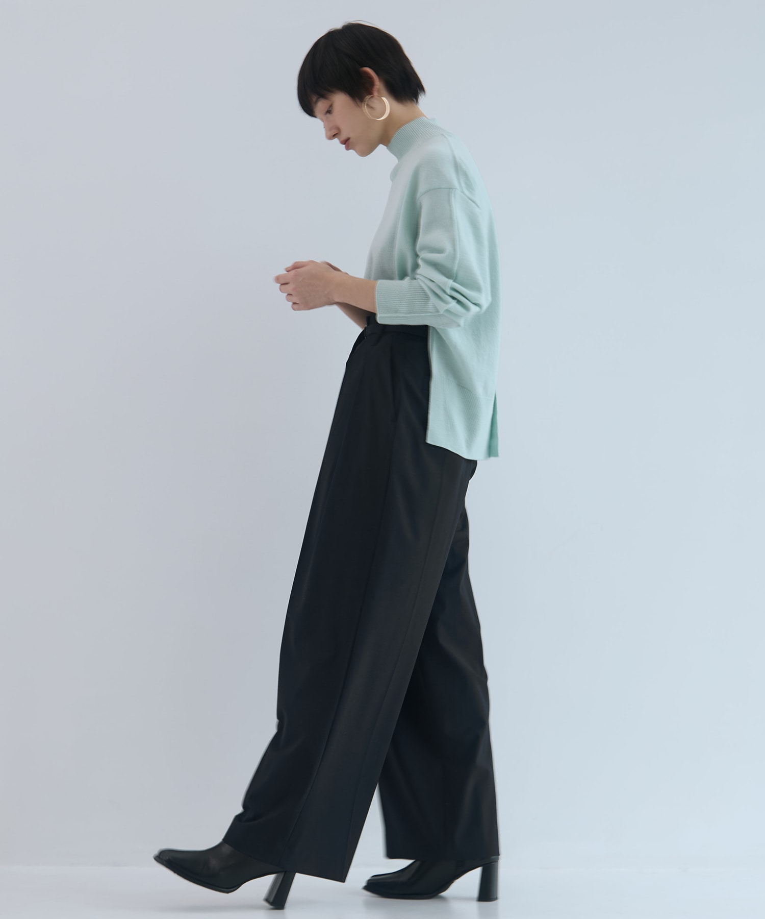 Belted High Waist Trousers STUDIOUS