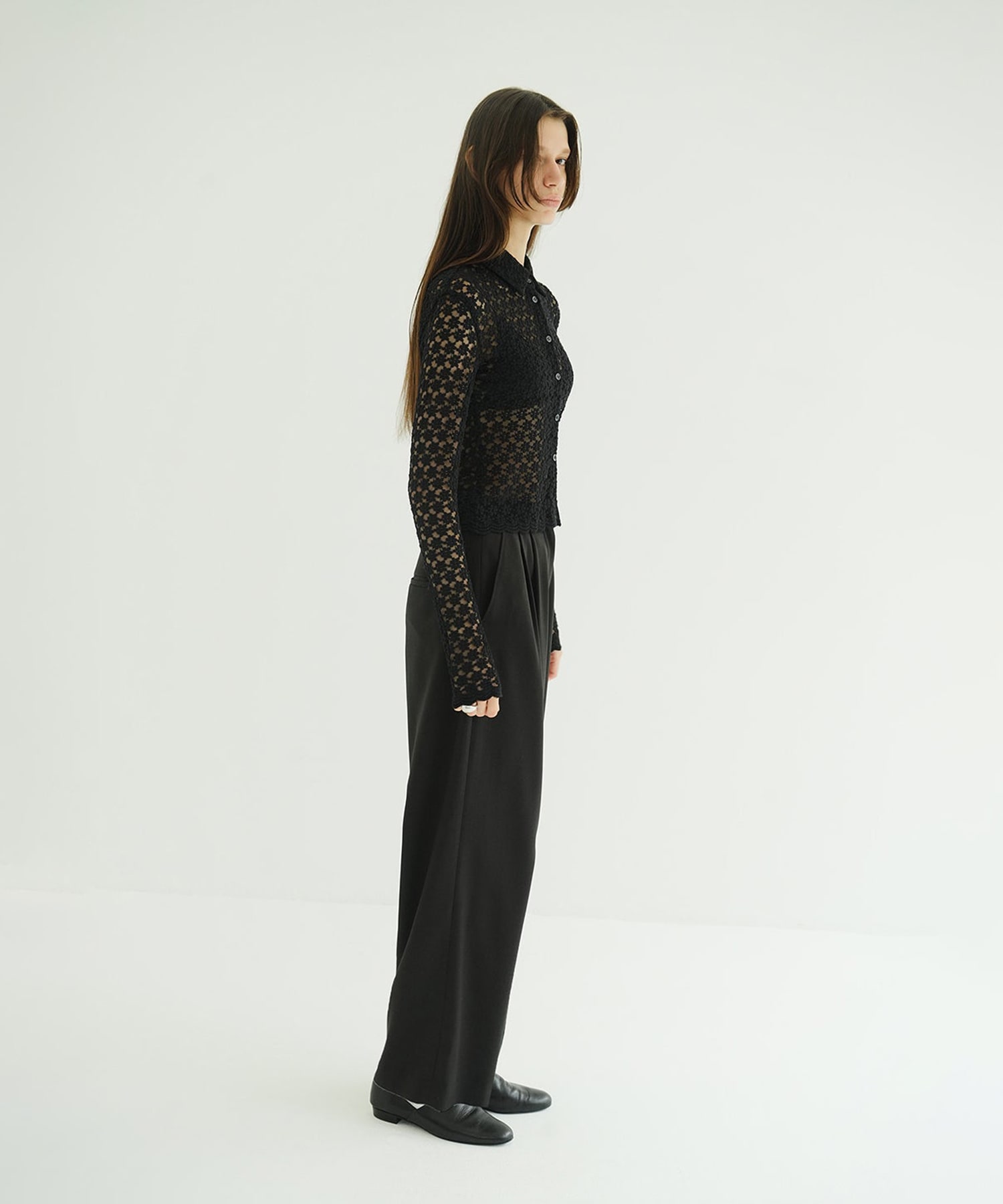3D FLOWER LACE SHIRT CLANE