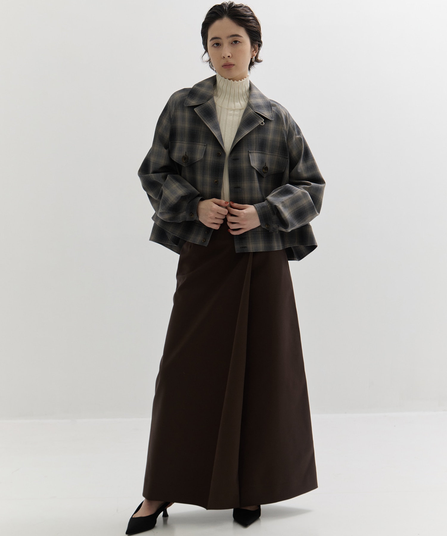 RERACS A-LINE CPO BLOUSE　CHECK THE RERACS