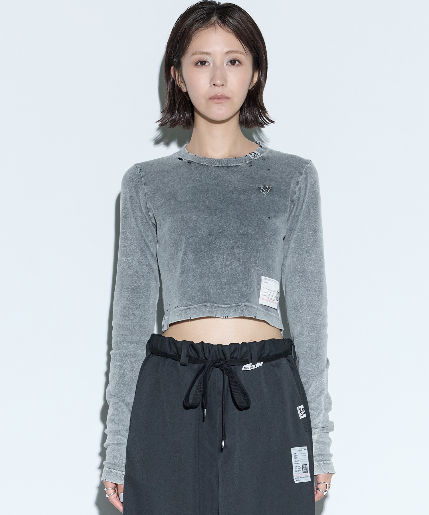 BLEACHED LONG SLEEVES TEE Maison MIHARA YASUHIRO
