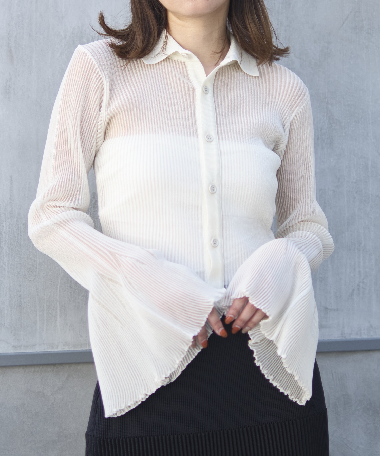 HYPHA LUCENT GLITTER SHIRT CARDIGAN CFCL