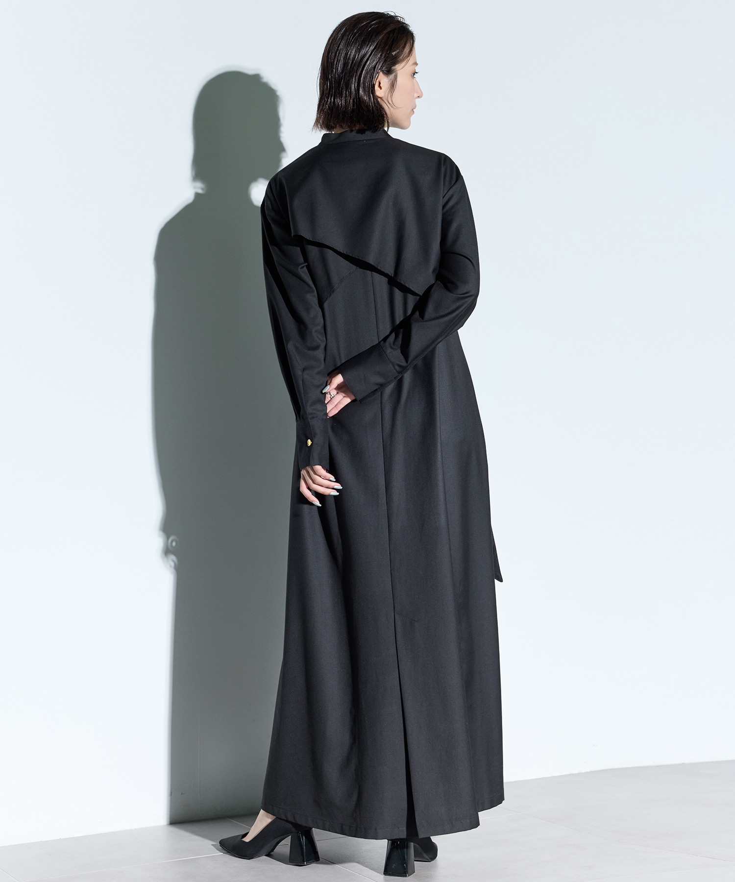 Cape belt dress MURRAL