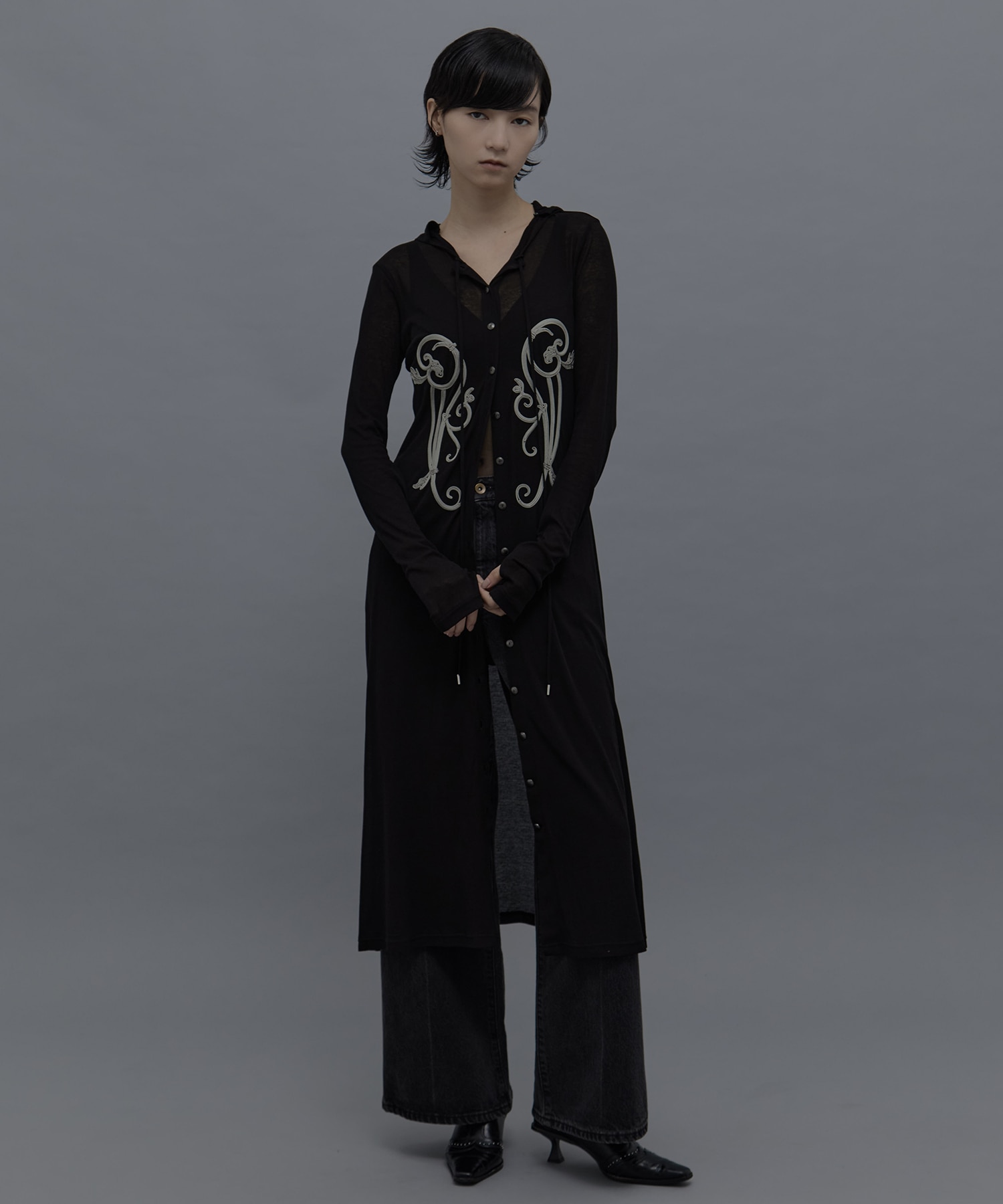 別注 iron embroidery cotton sheer onpiec tanakadaisuke