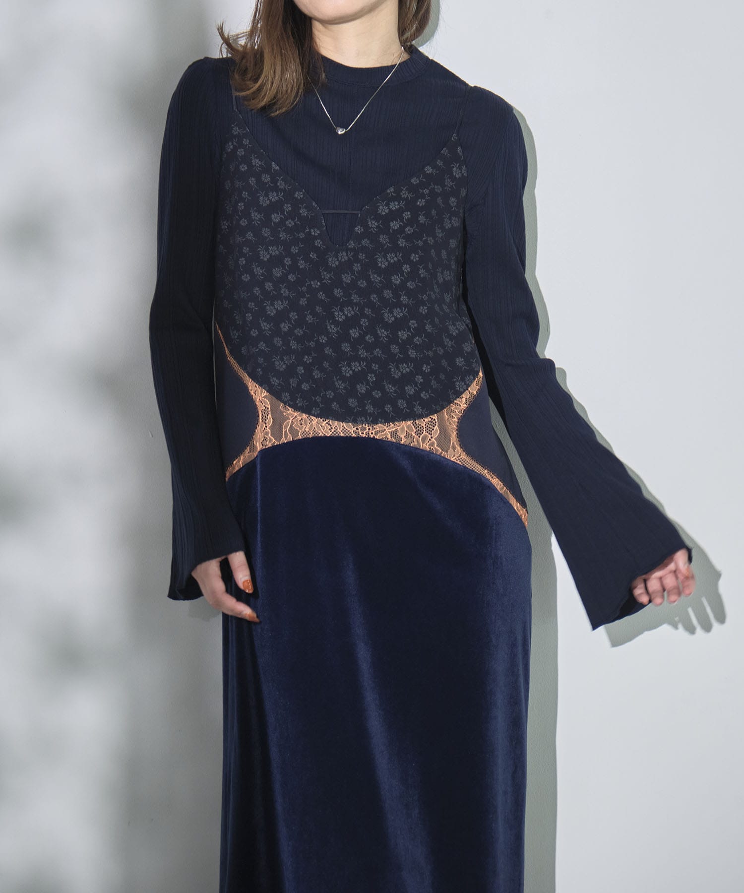 Random Ribbed Organic Cotton Long Sleeve Top Mame Kurogouchi
