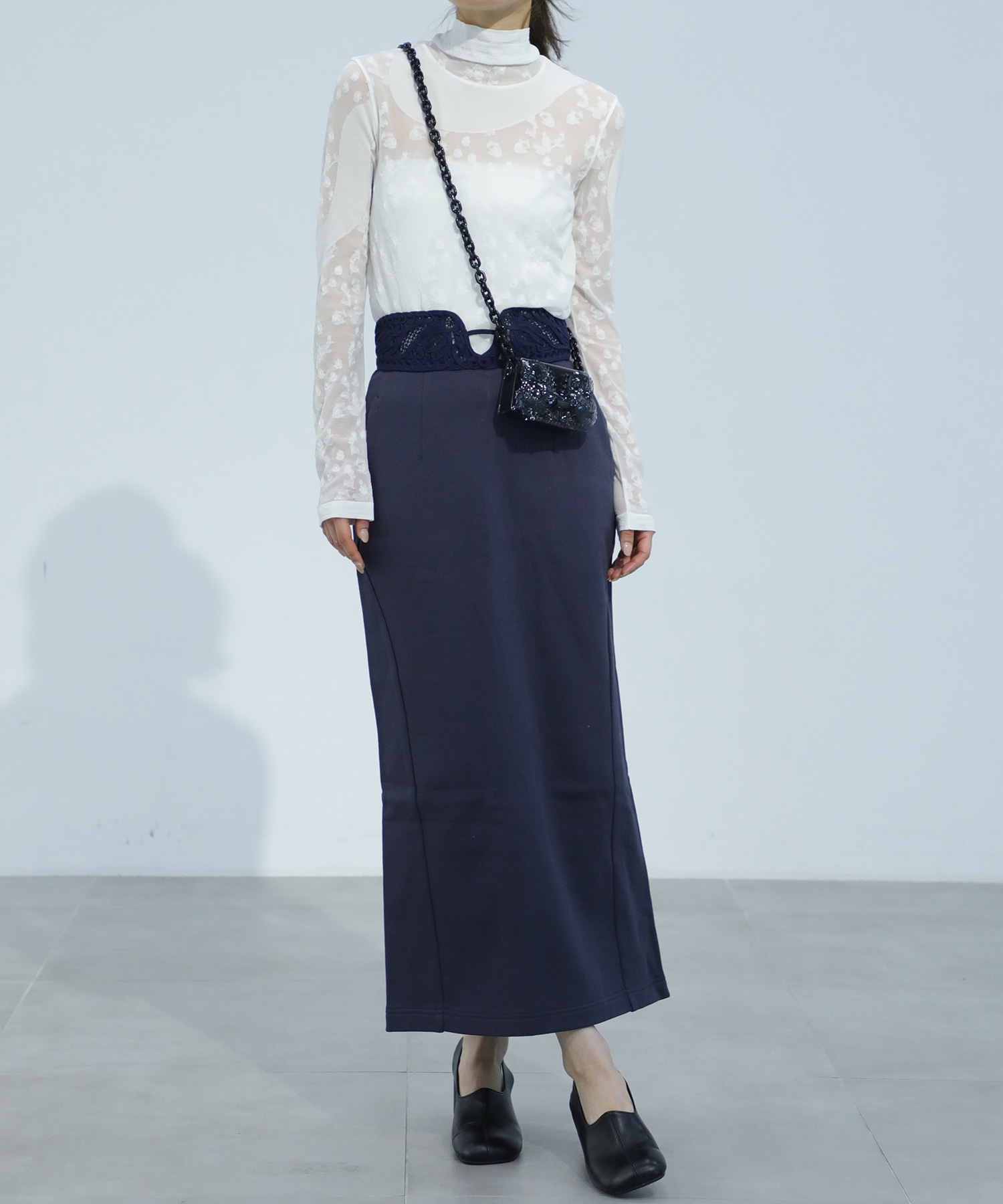 Knitted High Neck Top Mame Kurogouchi