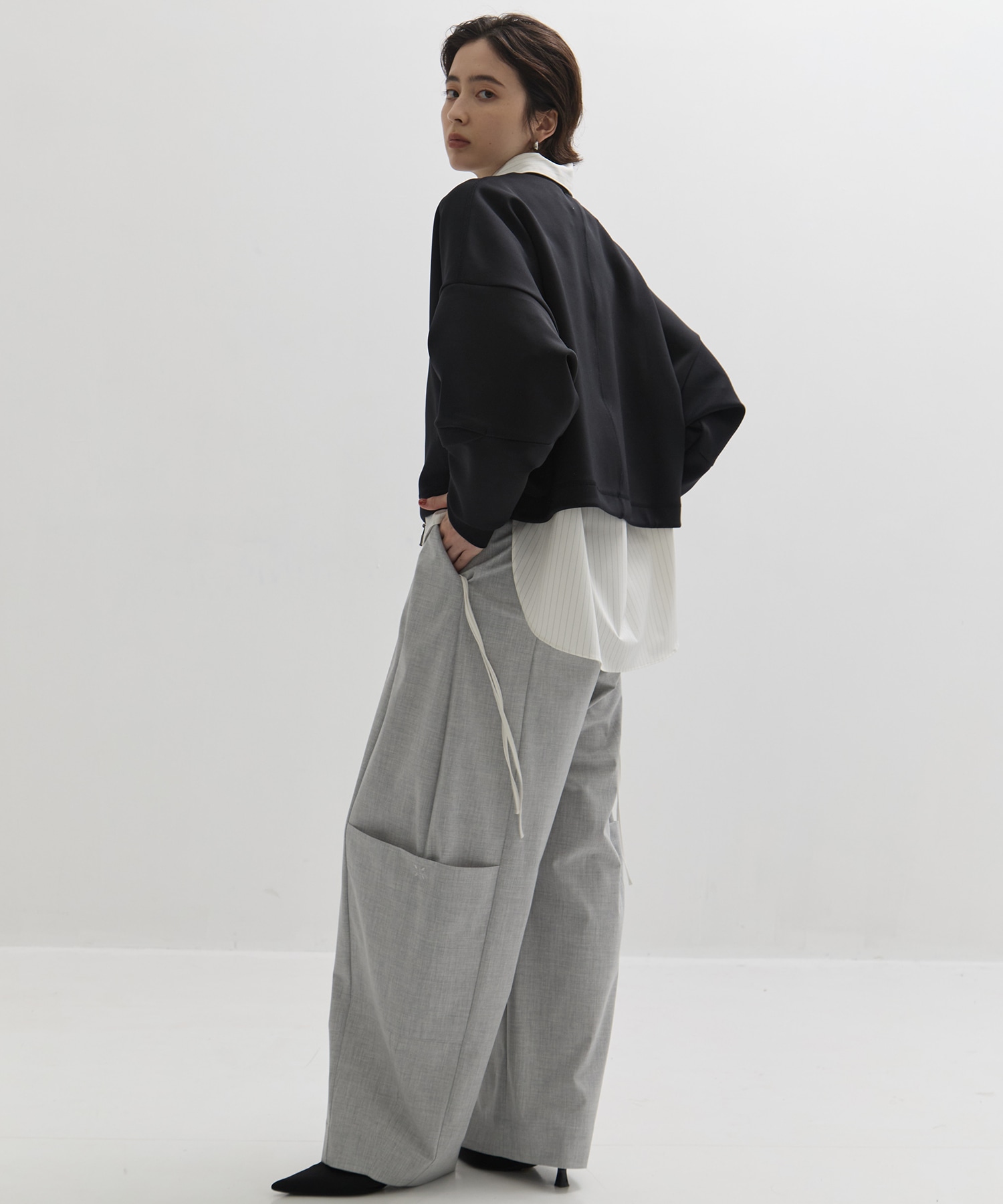 Draw Cord Cropped T UJOH