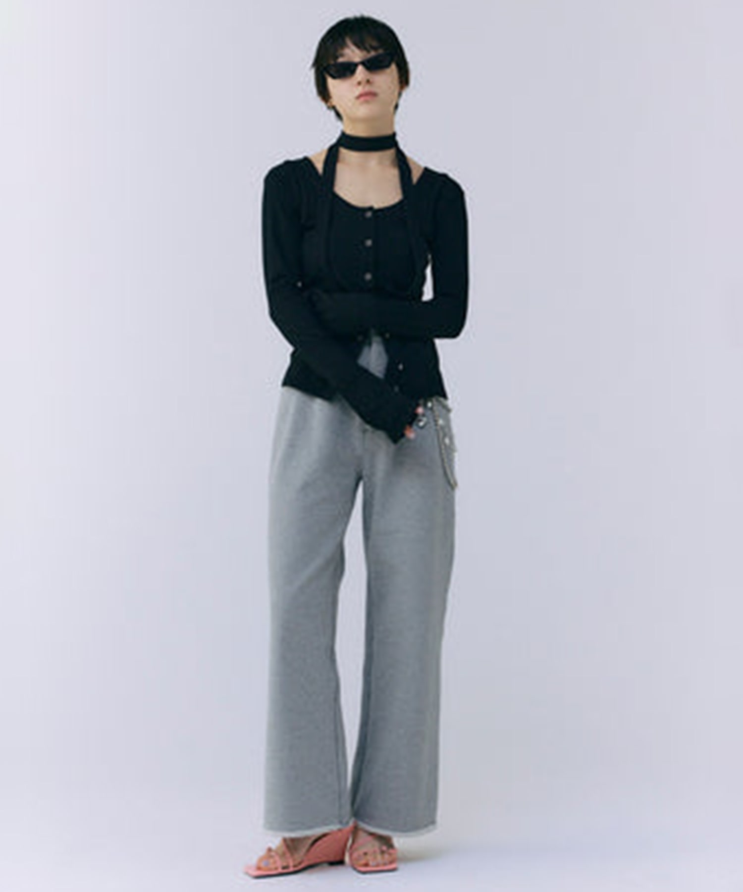 SCARF CHOKER TOPS JOSEMOON