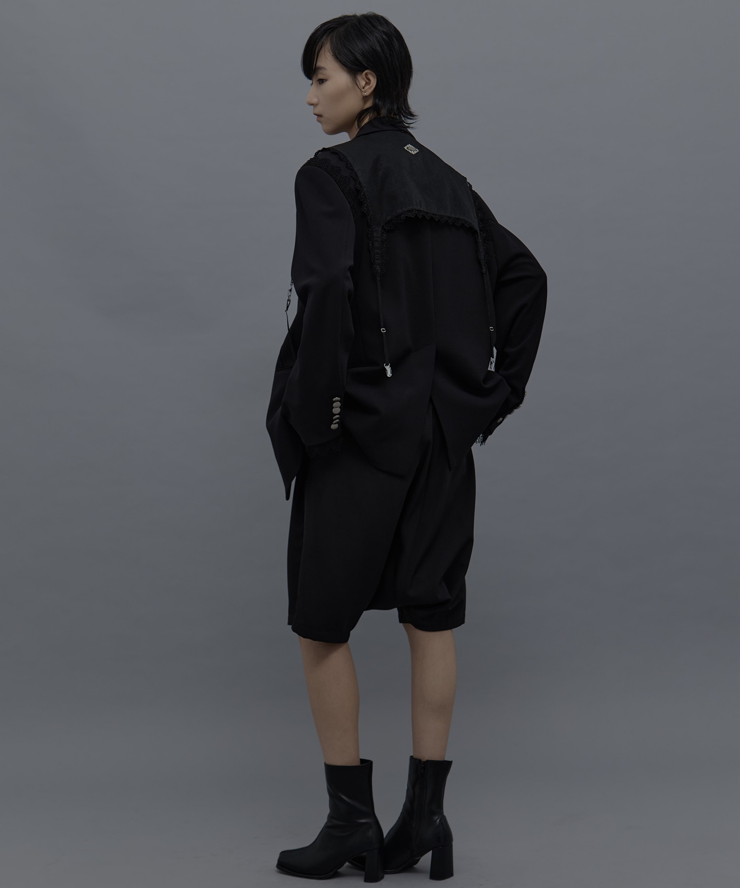 garter collar peaked lapel jacket tanakadaisuke