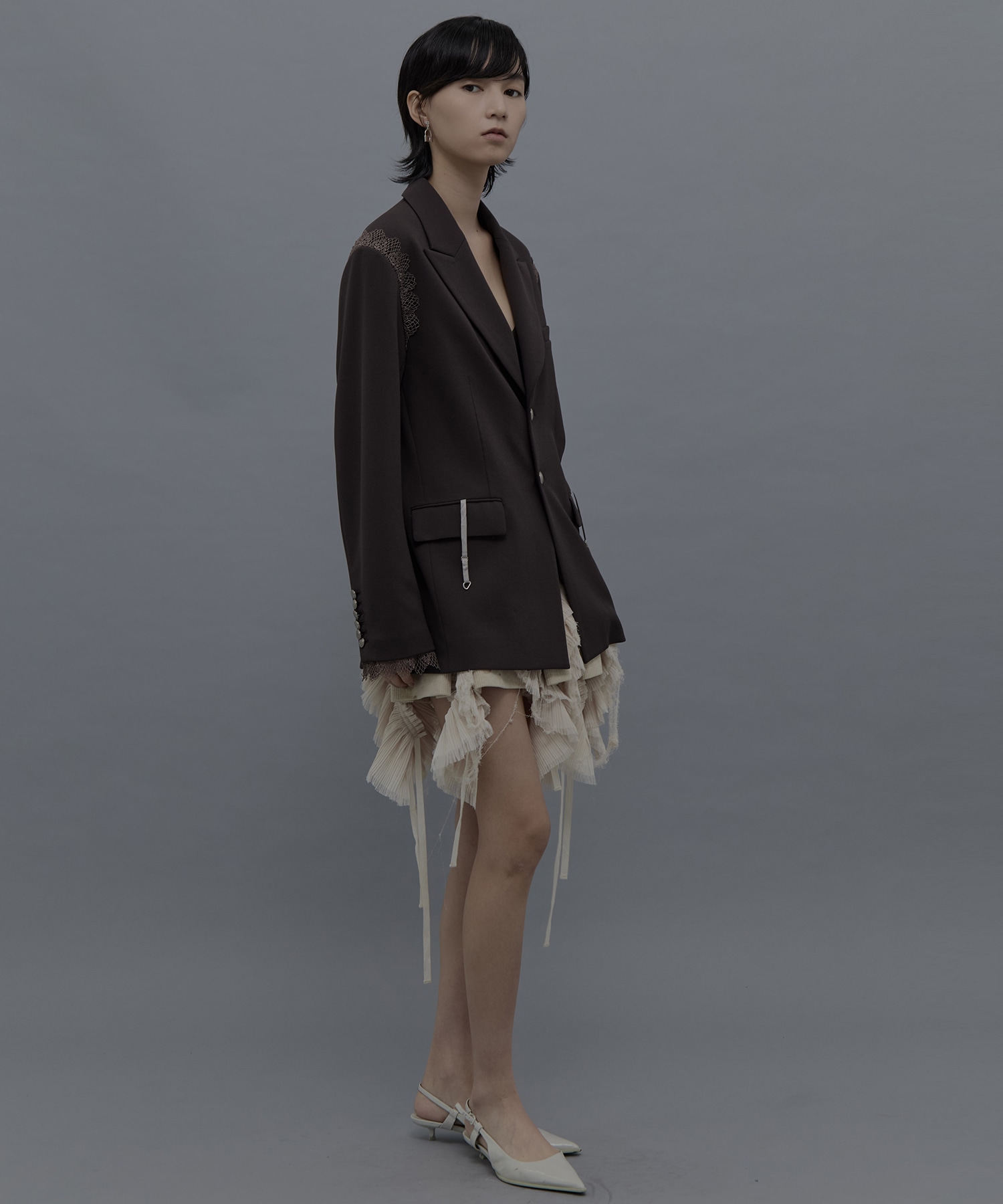 garter collar peaked lapel jacket tanakadaisuke