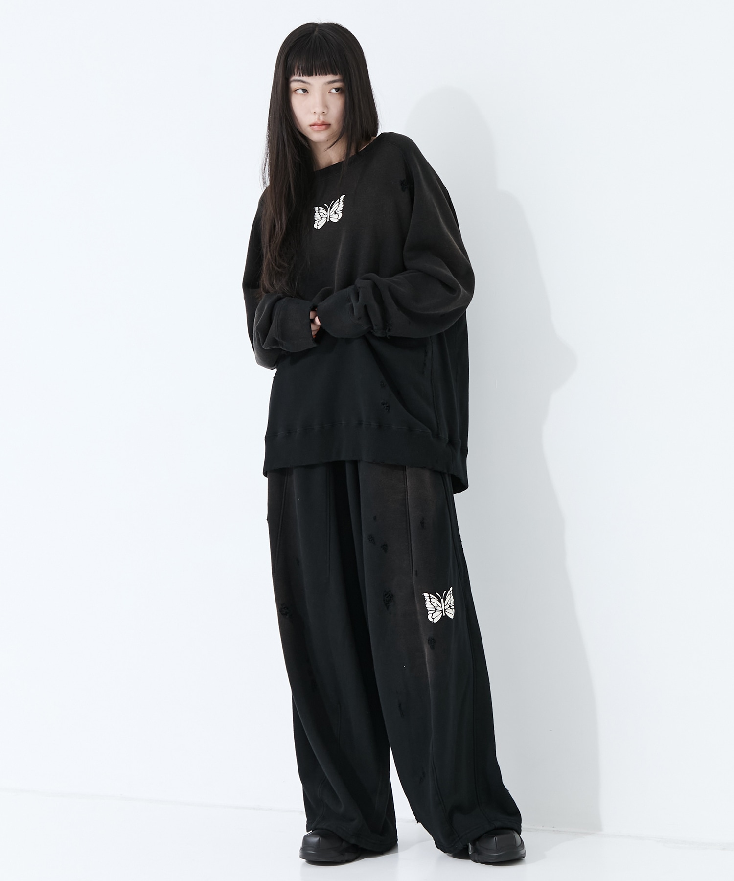 Deconstructed Sweat Shirt  Cotton French Terry Needles
