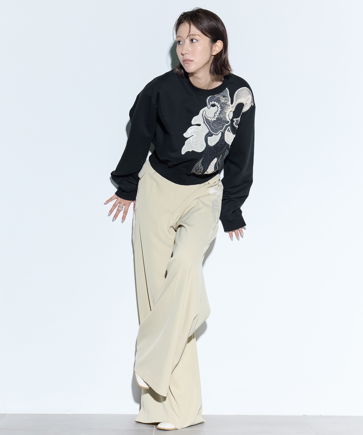 Patchwork embroidered sweatshirt MURRAL