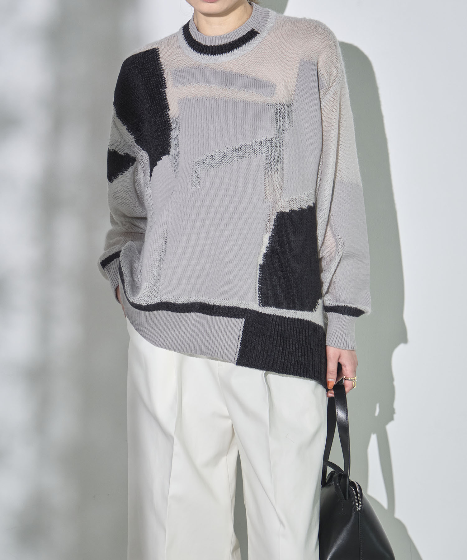 Katachi Motif Knited Top Mame Kurogouchi