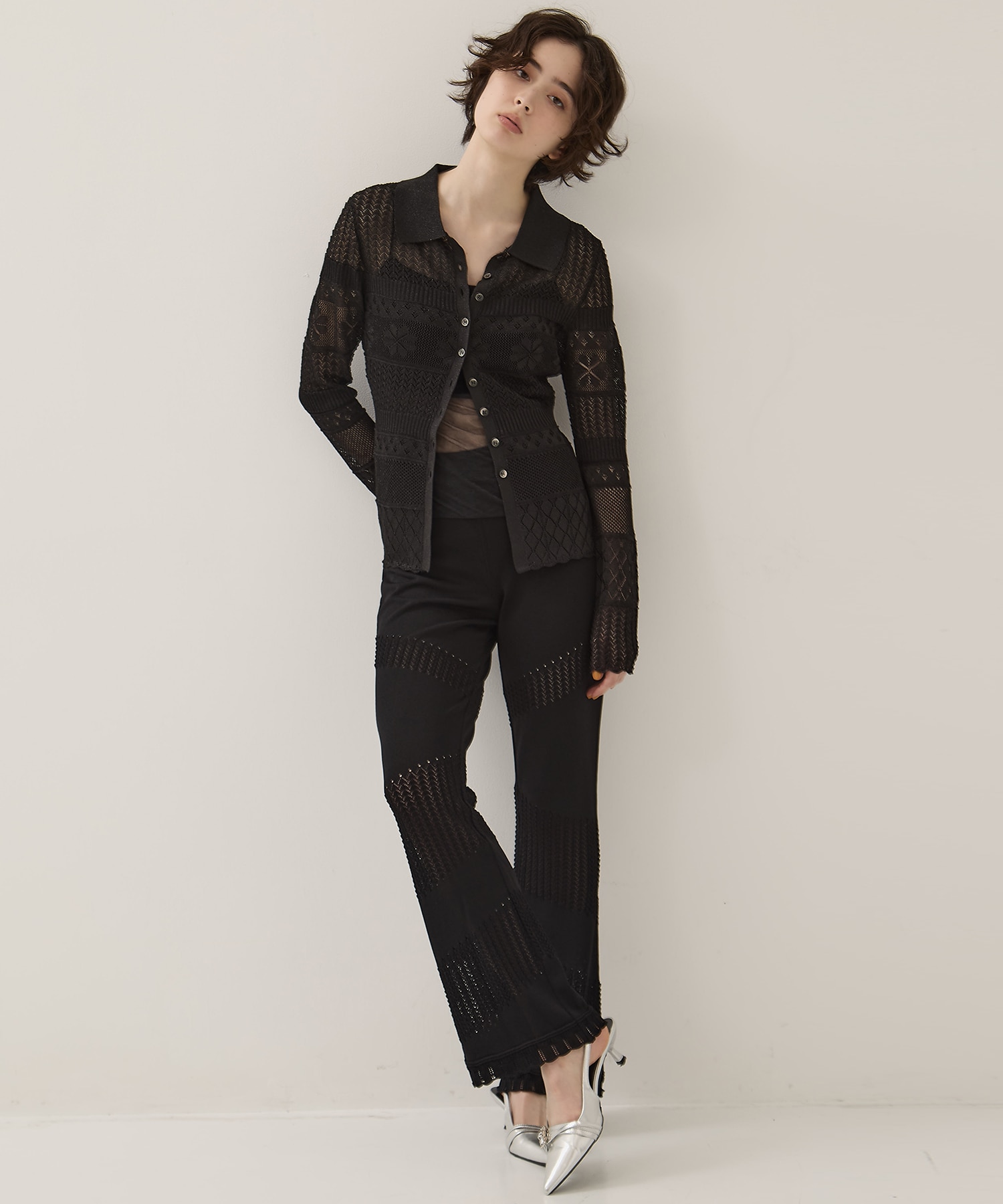 Flower Lace Knit Top EMILY ODA