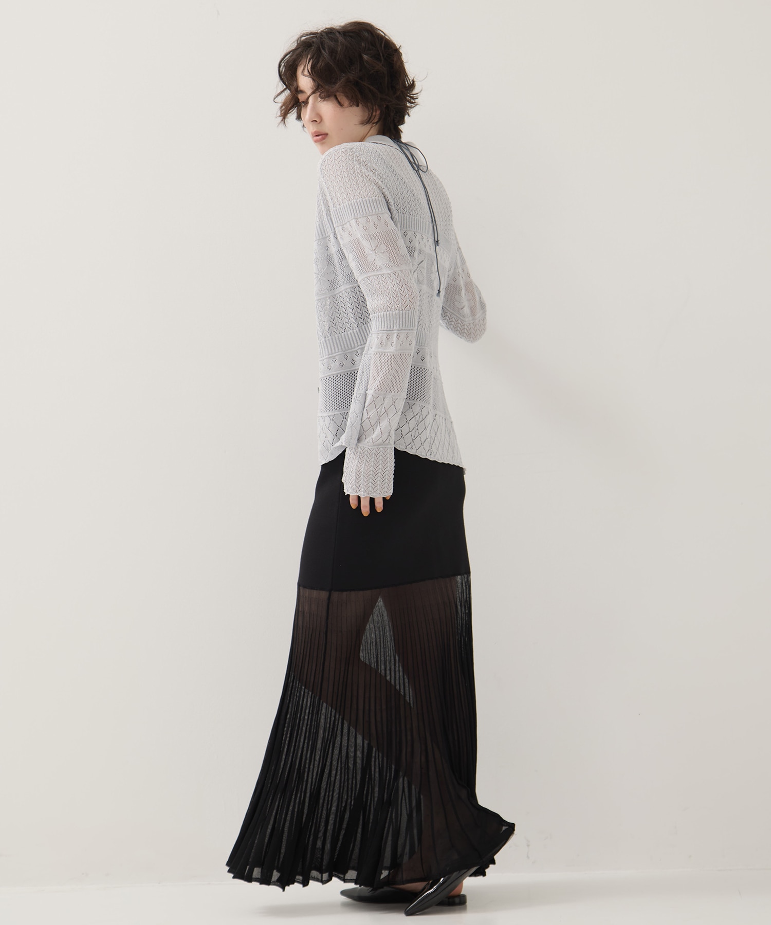 Flower Lace Knit Top EMILY ODA