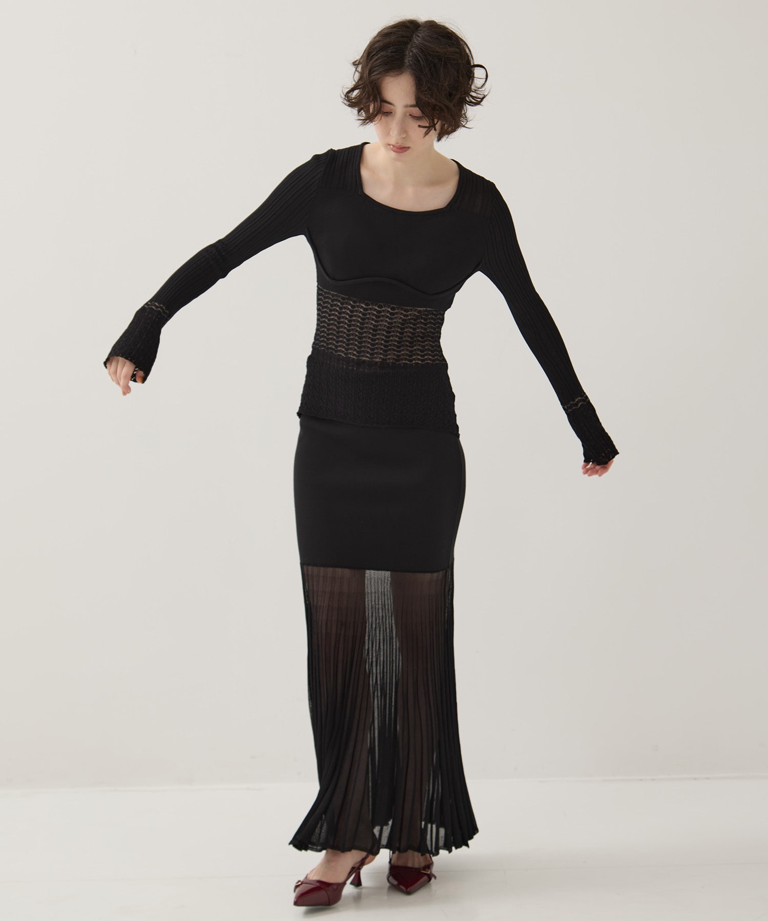 別注Square Neck Ripple Knit EMILY ODA