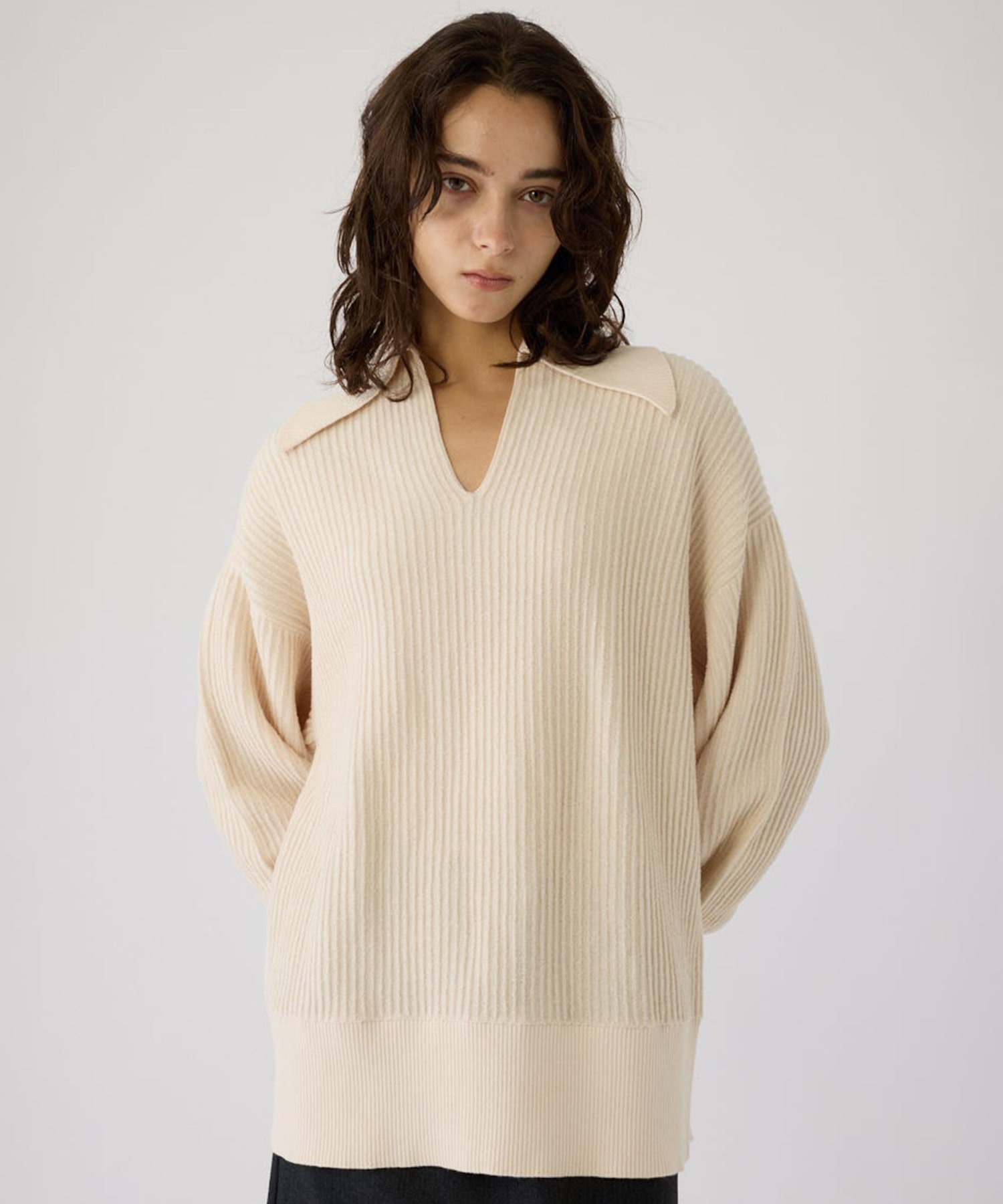 Basic coller rib pullover RIM.ARK