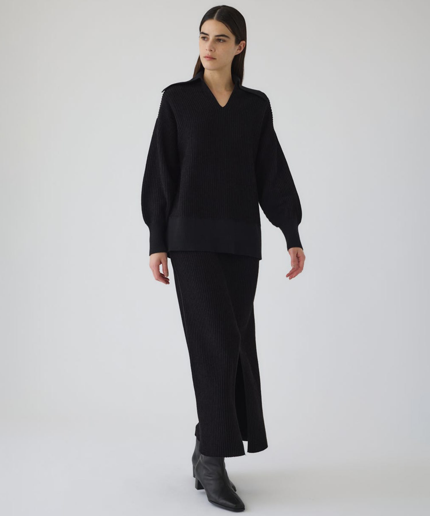 Basic coller rib pullover RIM.ARK