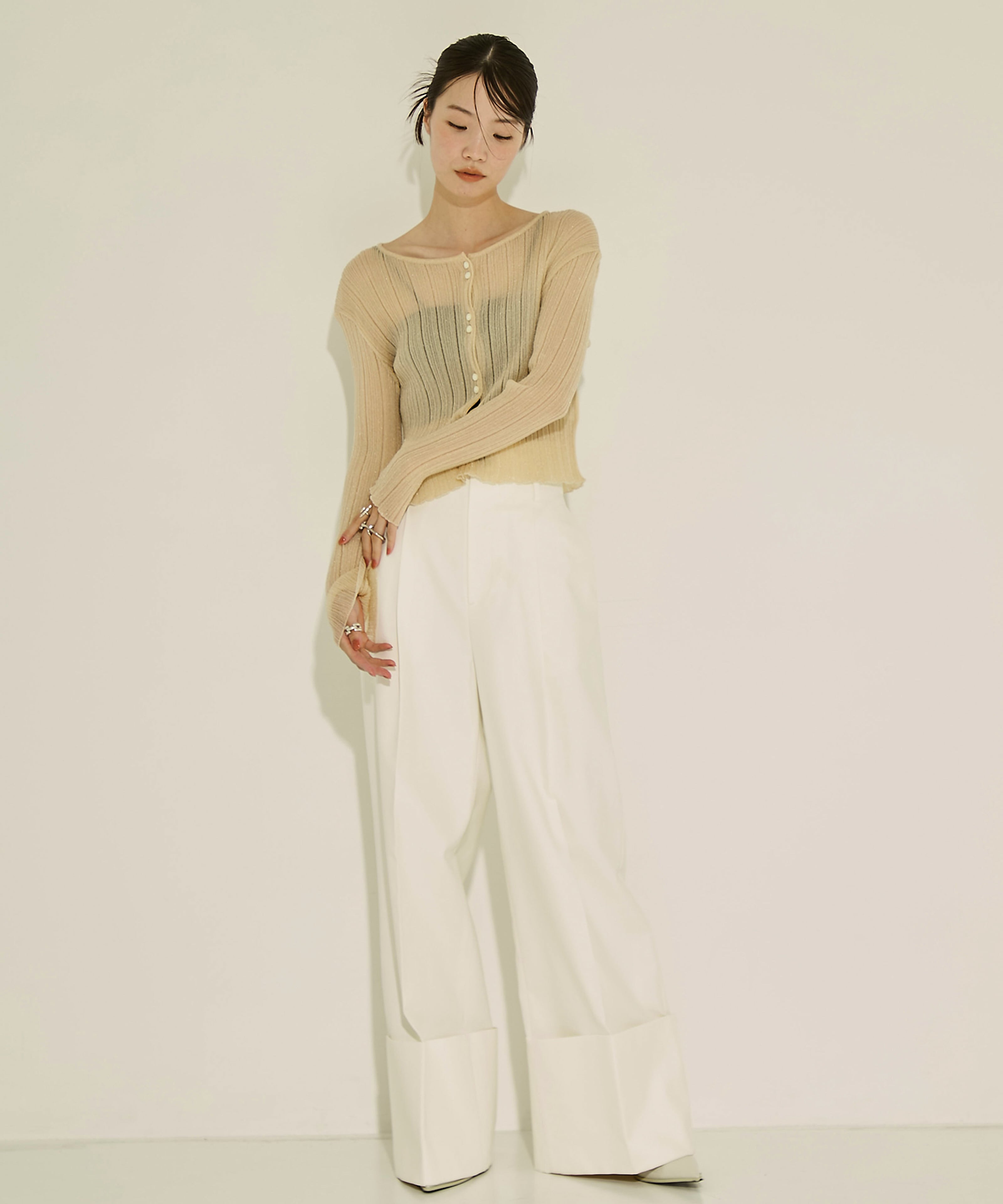 SHEER RANDOM LIB KNIT STUDIOUS