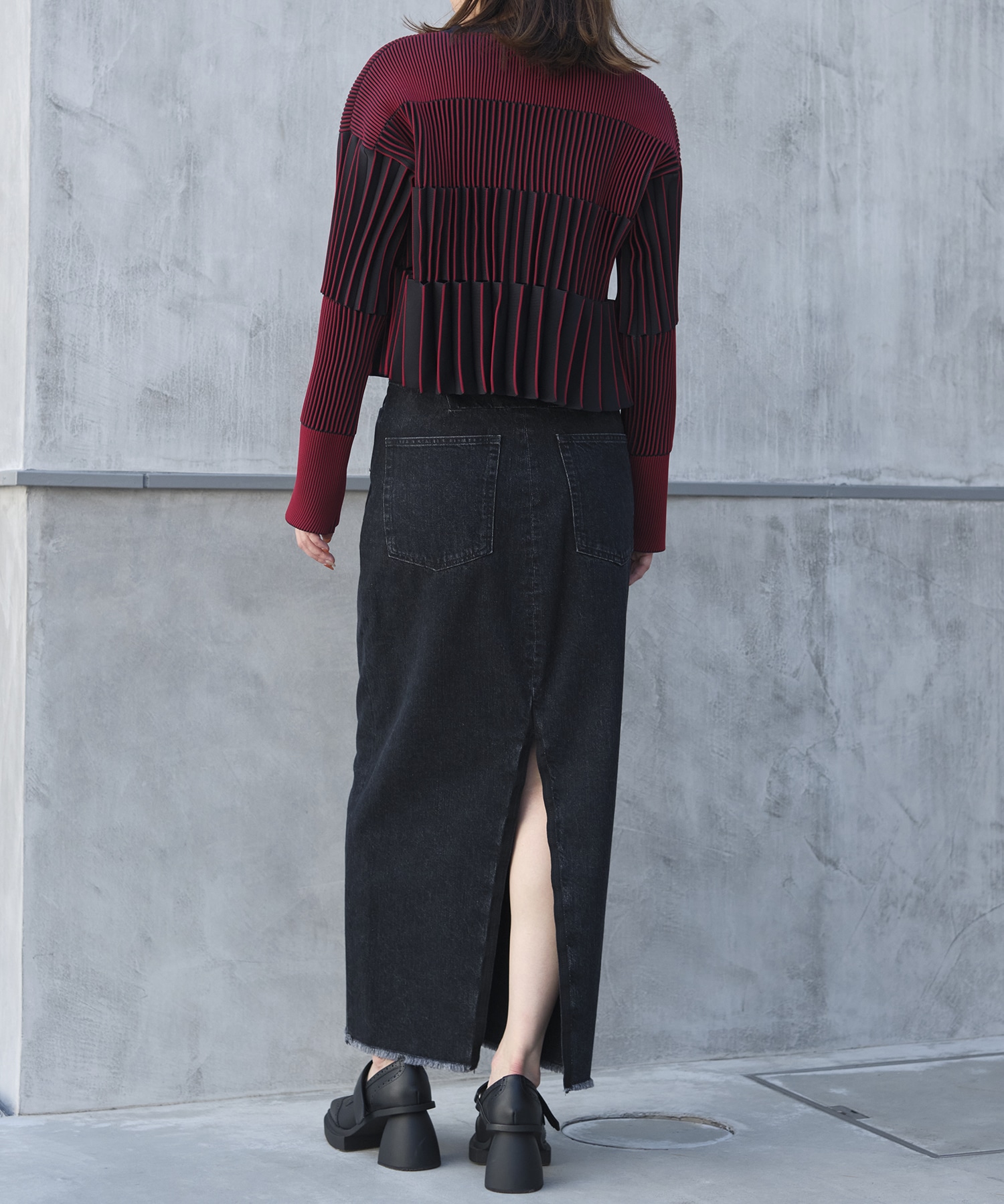ACCORDION CROPPED CARDIGAN CFCL