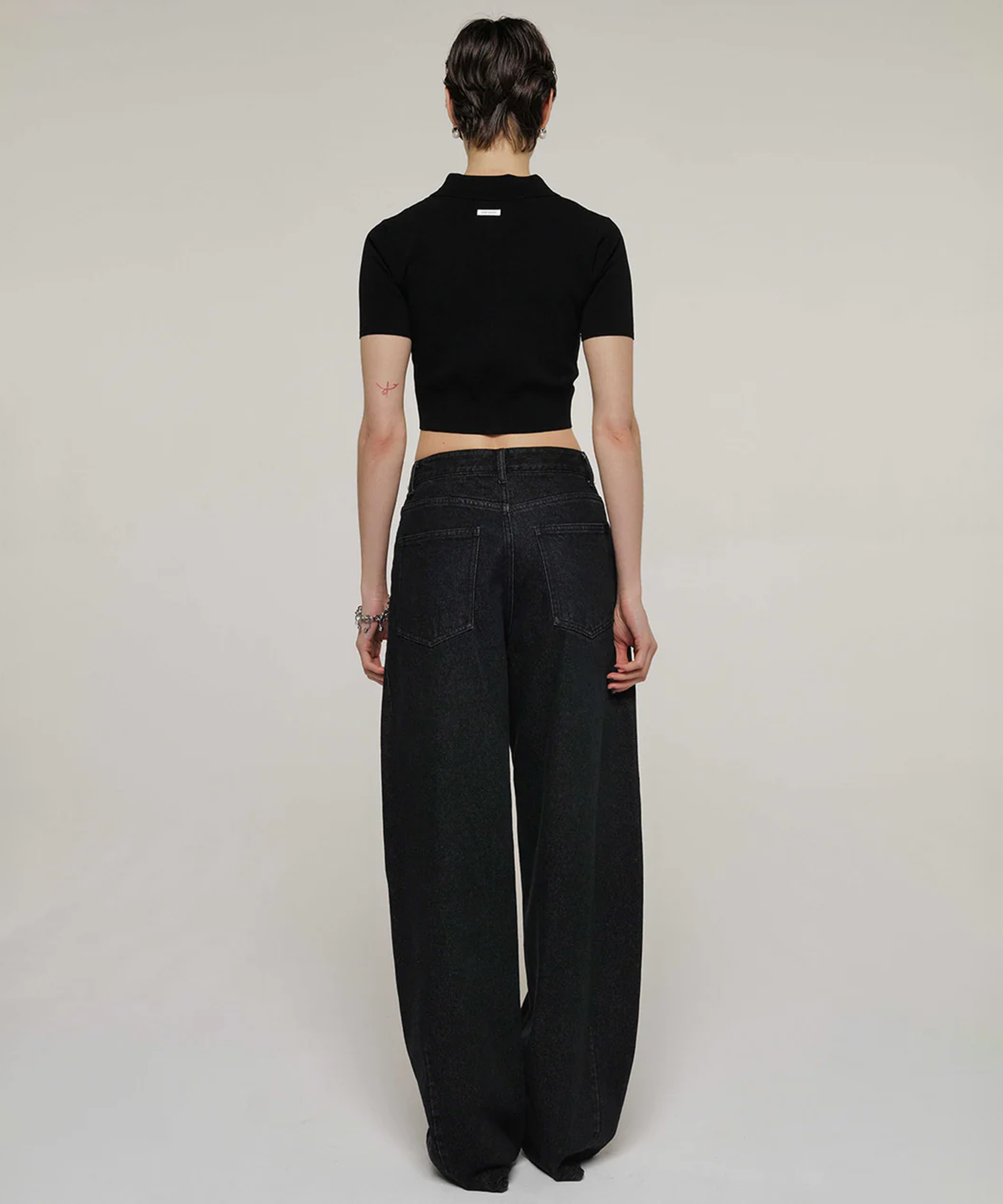 CROP POLO KNIT CARDIGAN JOSEMOON