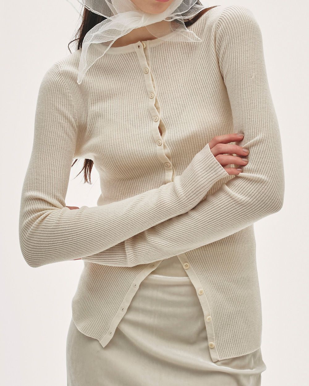 Silkwool Knit Cardigan TODAYFUL
