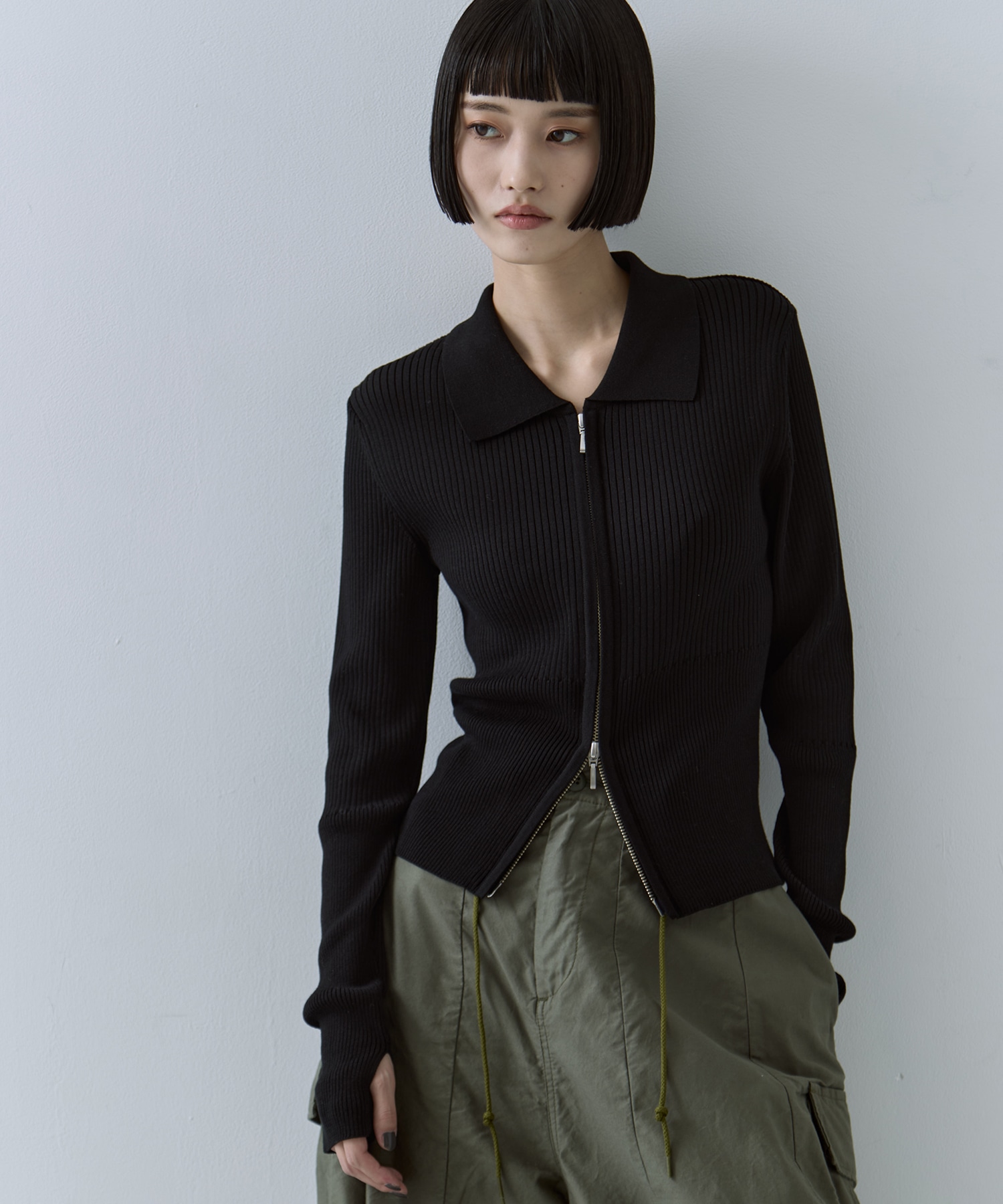 ZIP UP POLO KNIT STUDIOUS