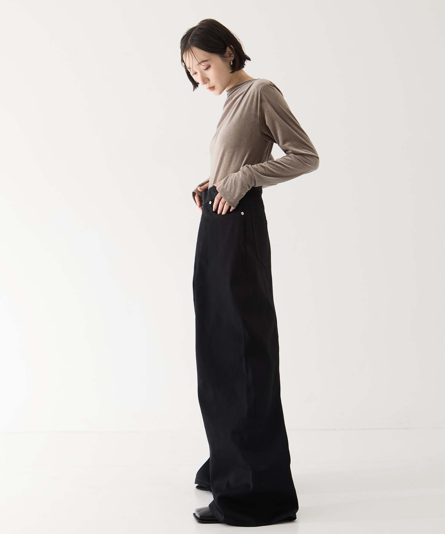 RIGID DENIM WIDE PANTS (SHORT LENGTH) JOHN LAWRENCE SULLIVAN