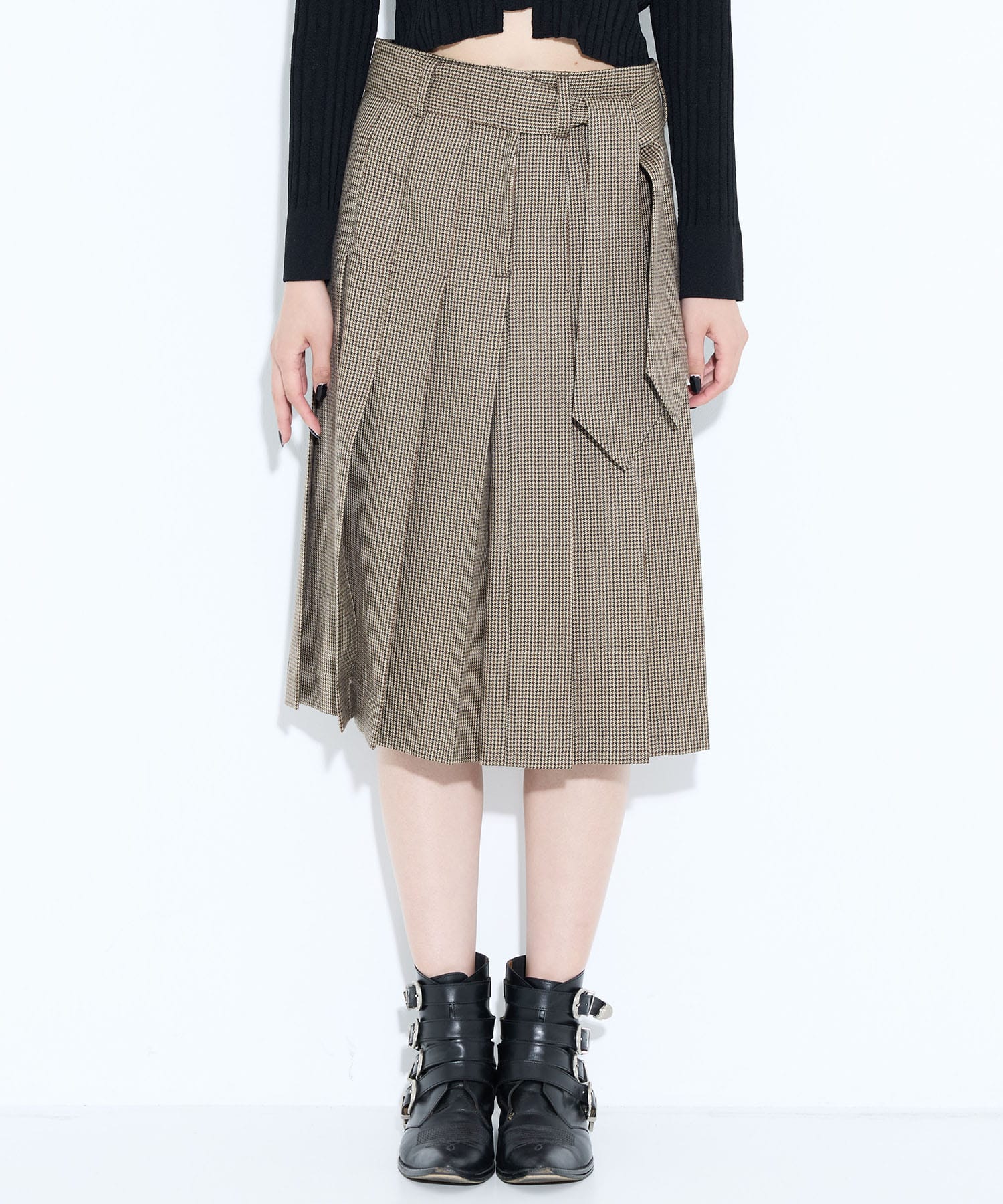 Wool check skirt TOGA