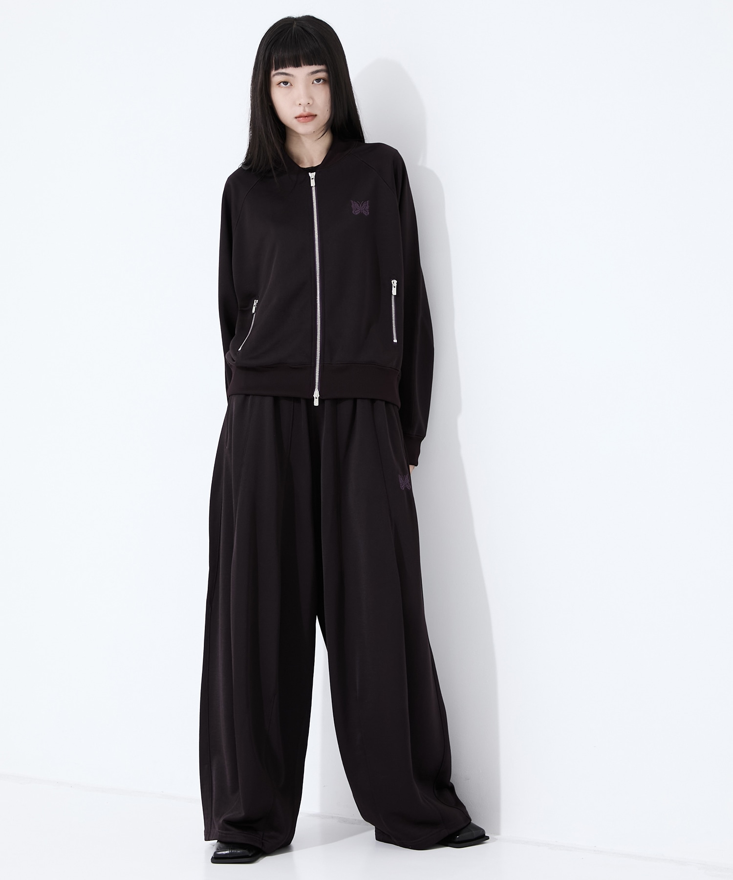 Dolman Sleeve Track Jacket - Bright Jersey Needles