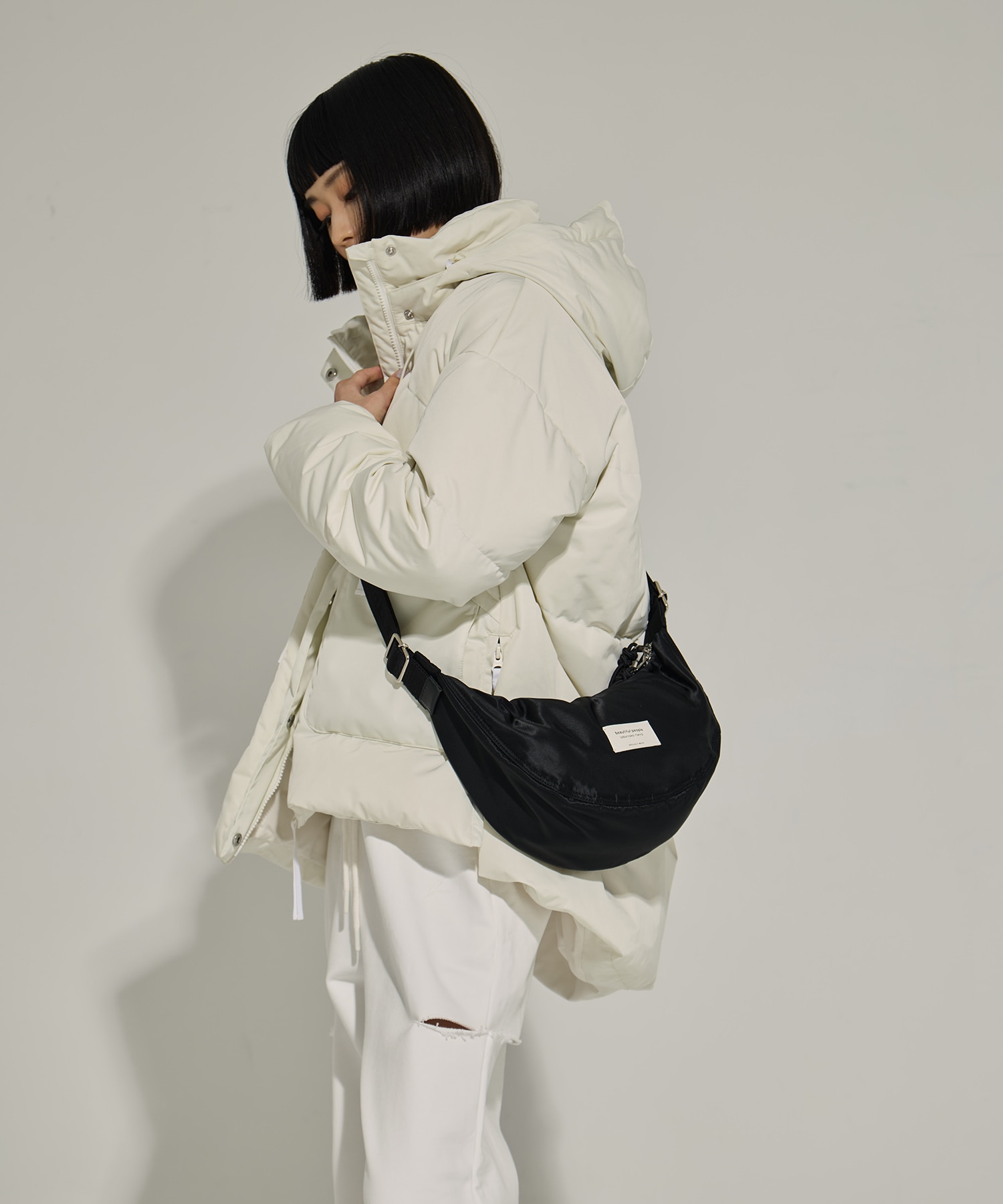 別注nylon moon shoulder bag(FREE BLACK): beautiful people: WOMENS