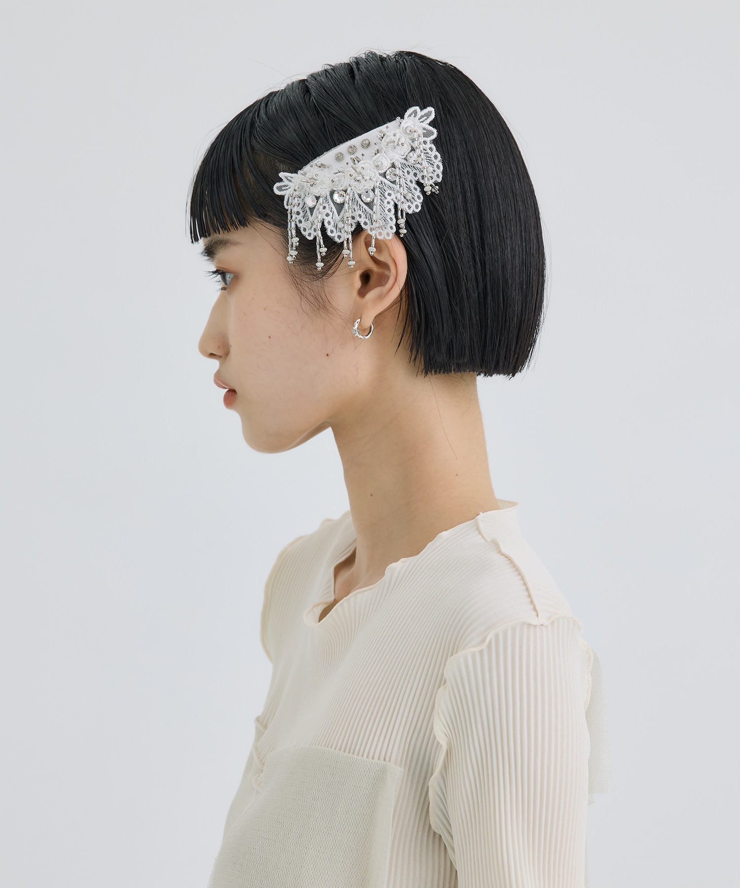 Snow bijou barrette　left tanakadaisuke