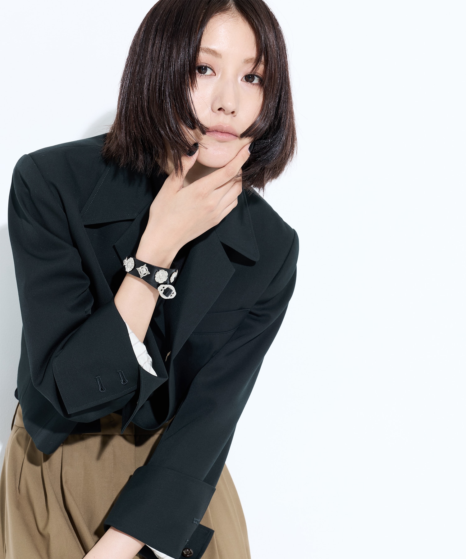 Double leather bangle TOGA