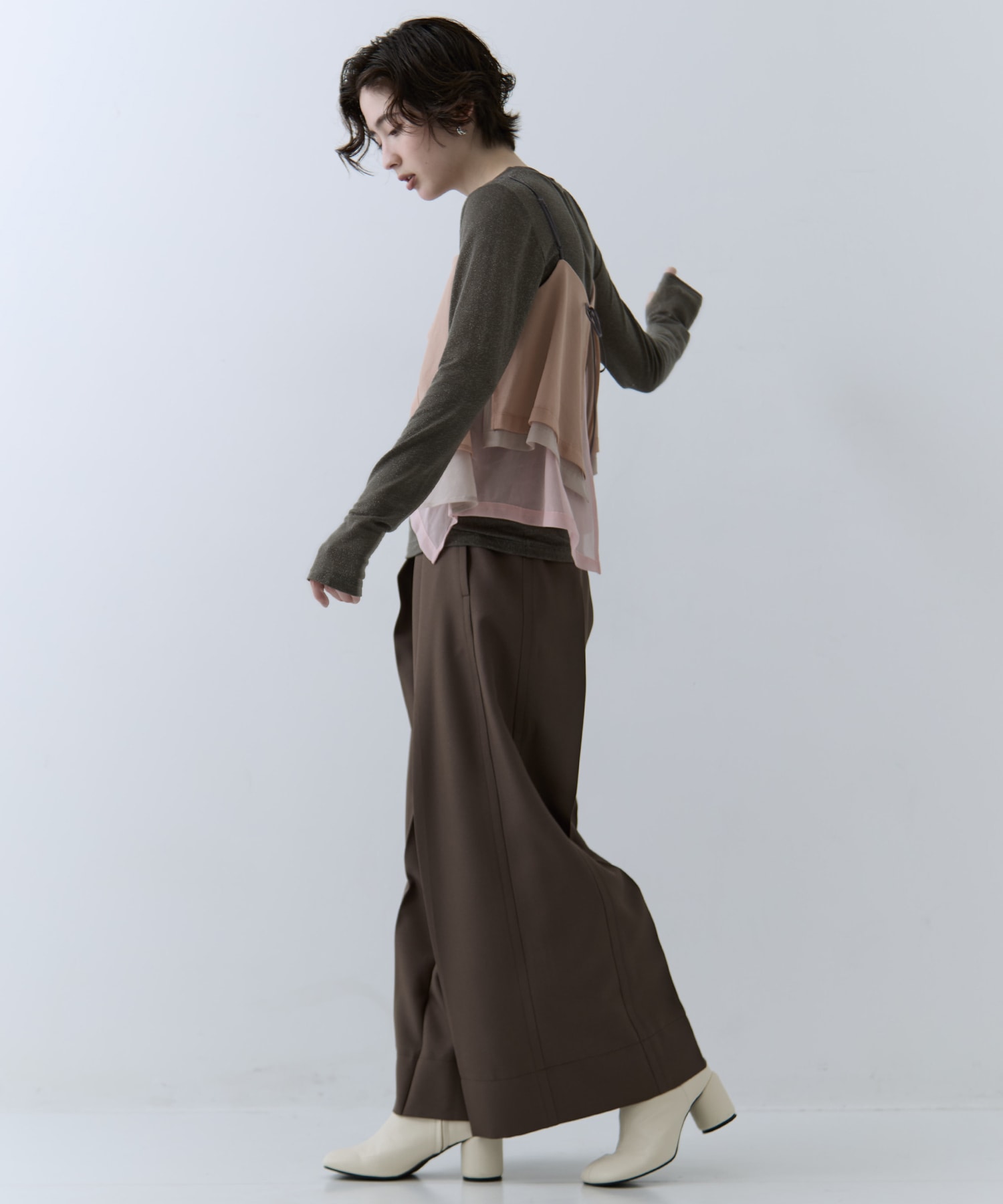 3way Camisole & Cashmere Long T STUDIOUS