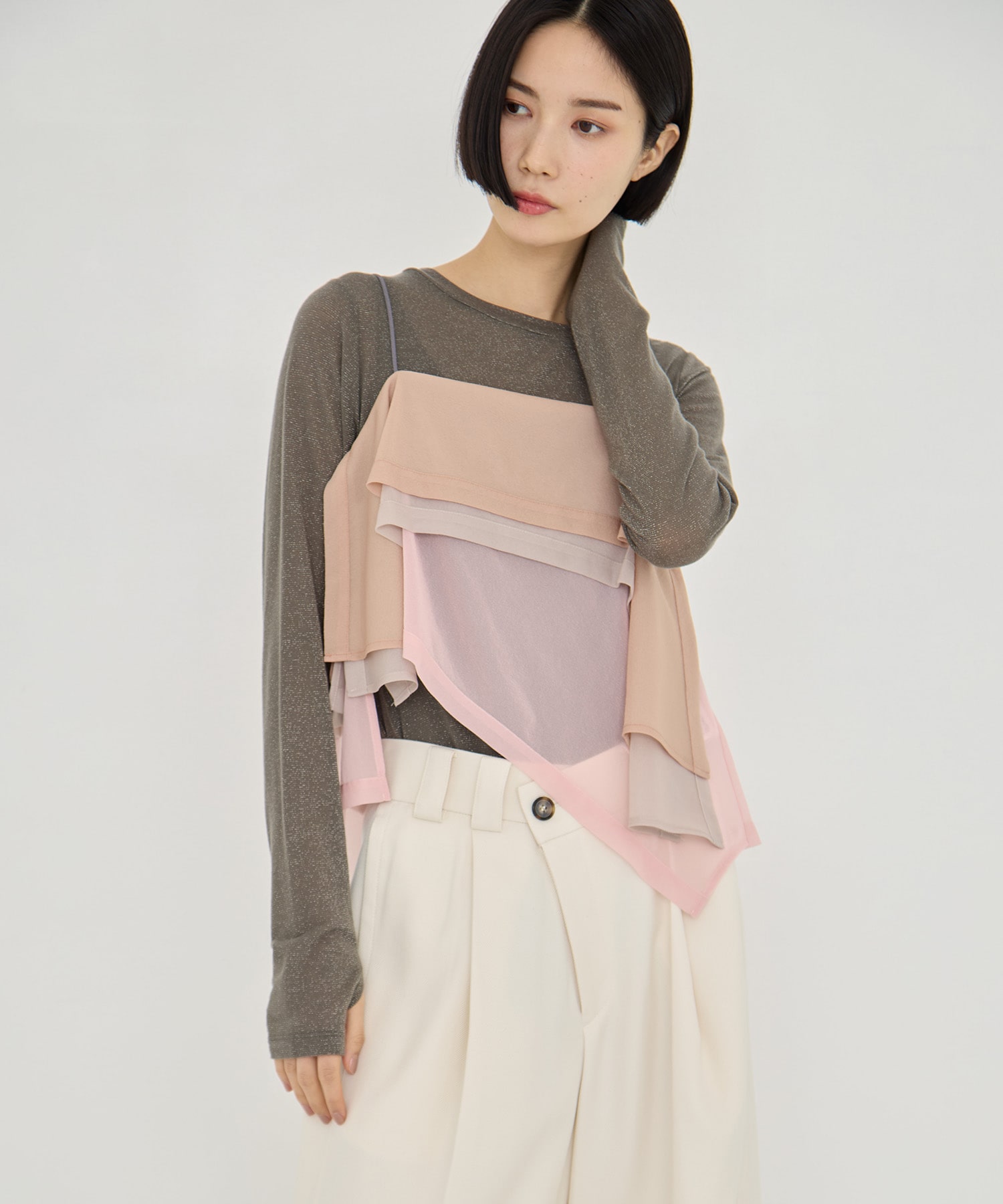 3way Camisole & Cashmere Long T STUDIOUS