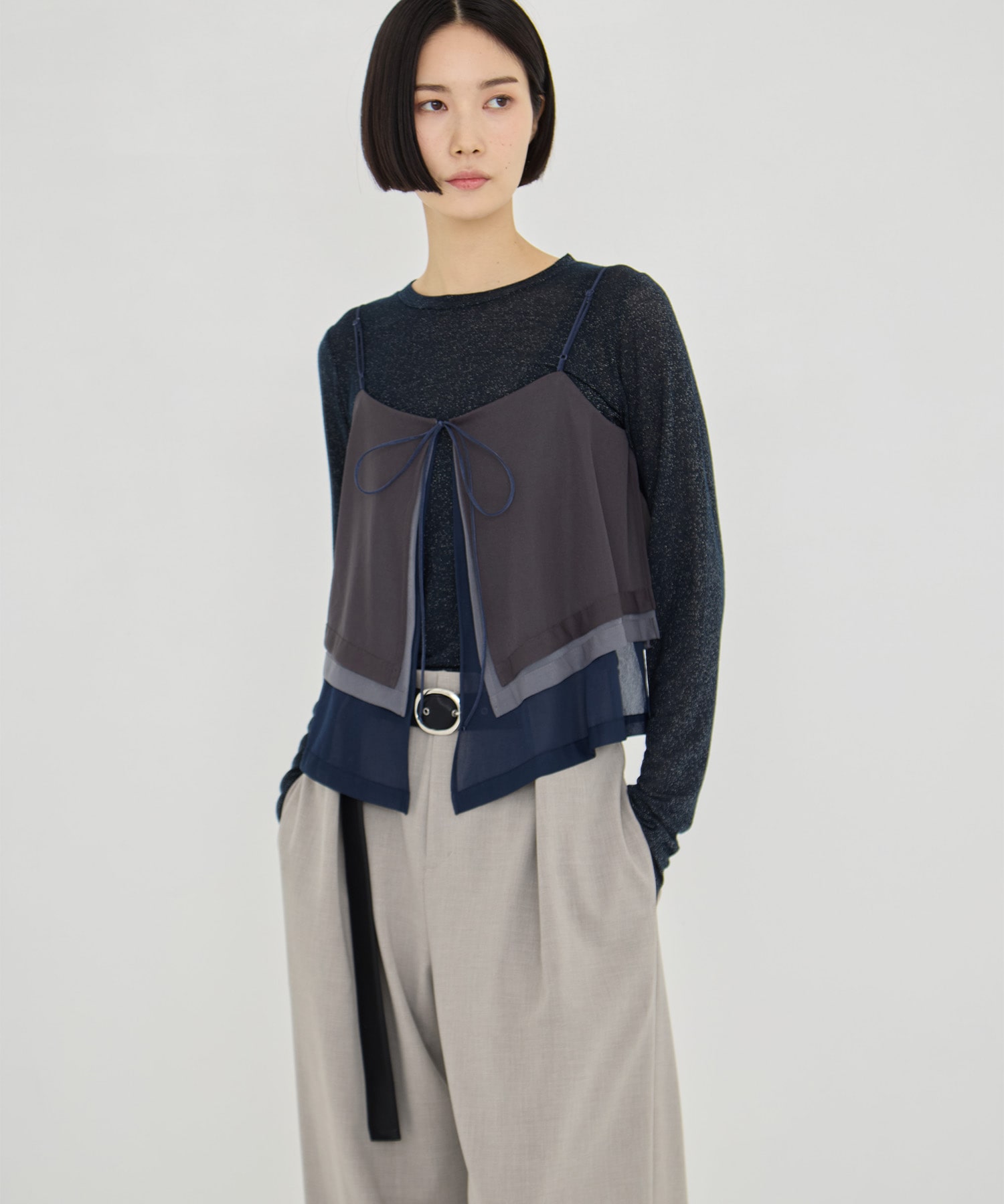 3way Camisole & Cashmere Long T STUDIOUS