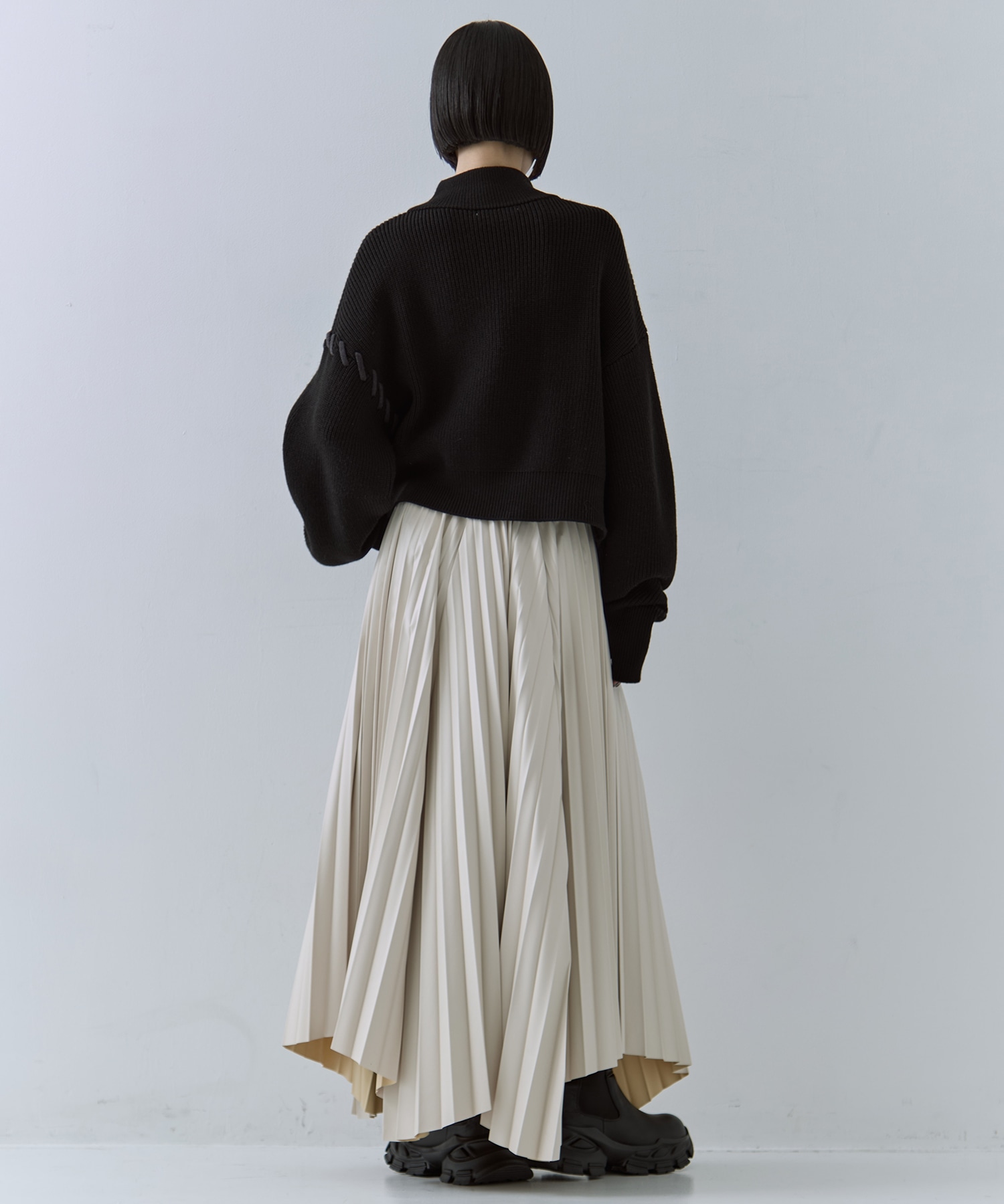 別注Asymmetrical Stitch Rib knit UN3D.
