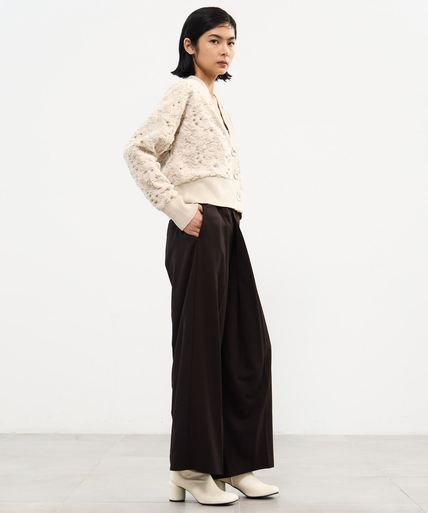 Camouflage embroidered knit cardigan MURRAL