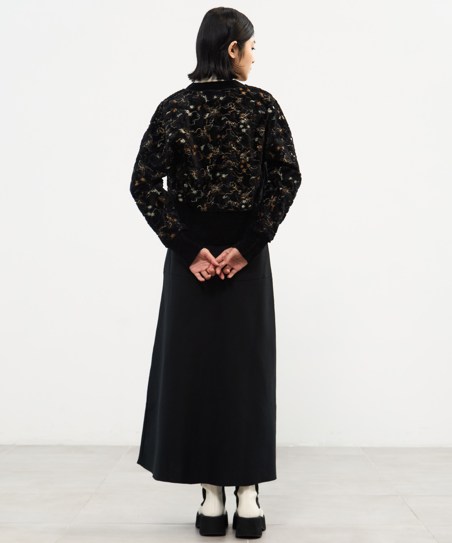 Camouflage embroidered knit cardigan MURRAL