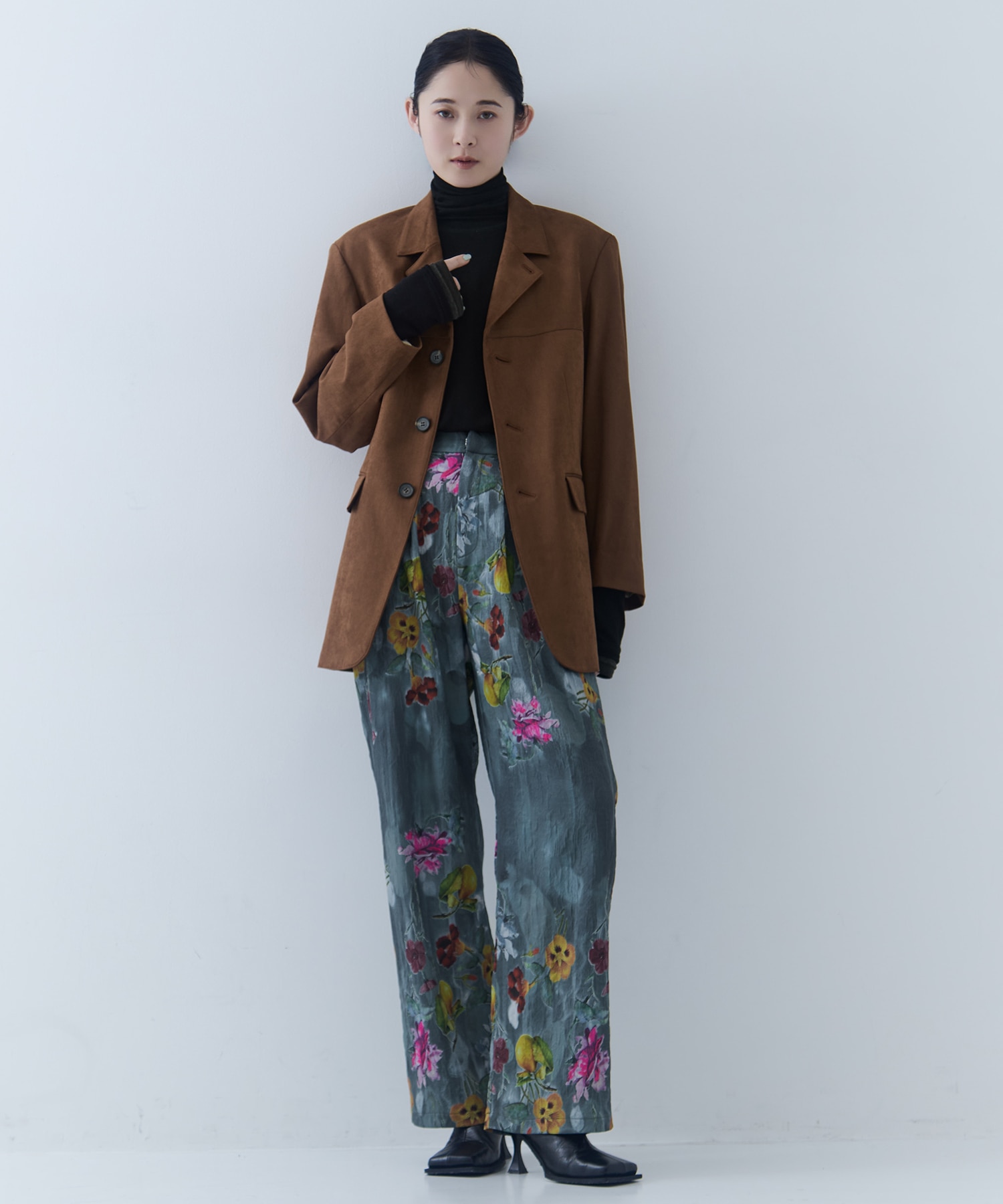 UND GRACE JACQUARD PRINT PANTS AMERI