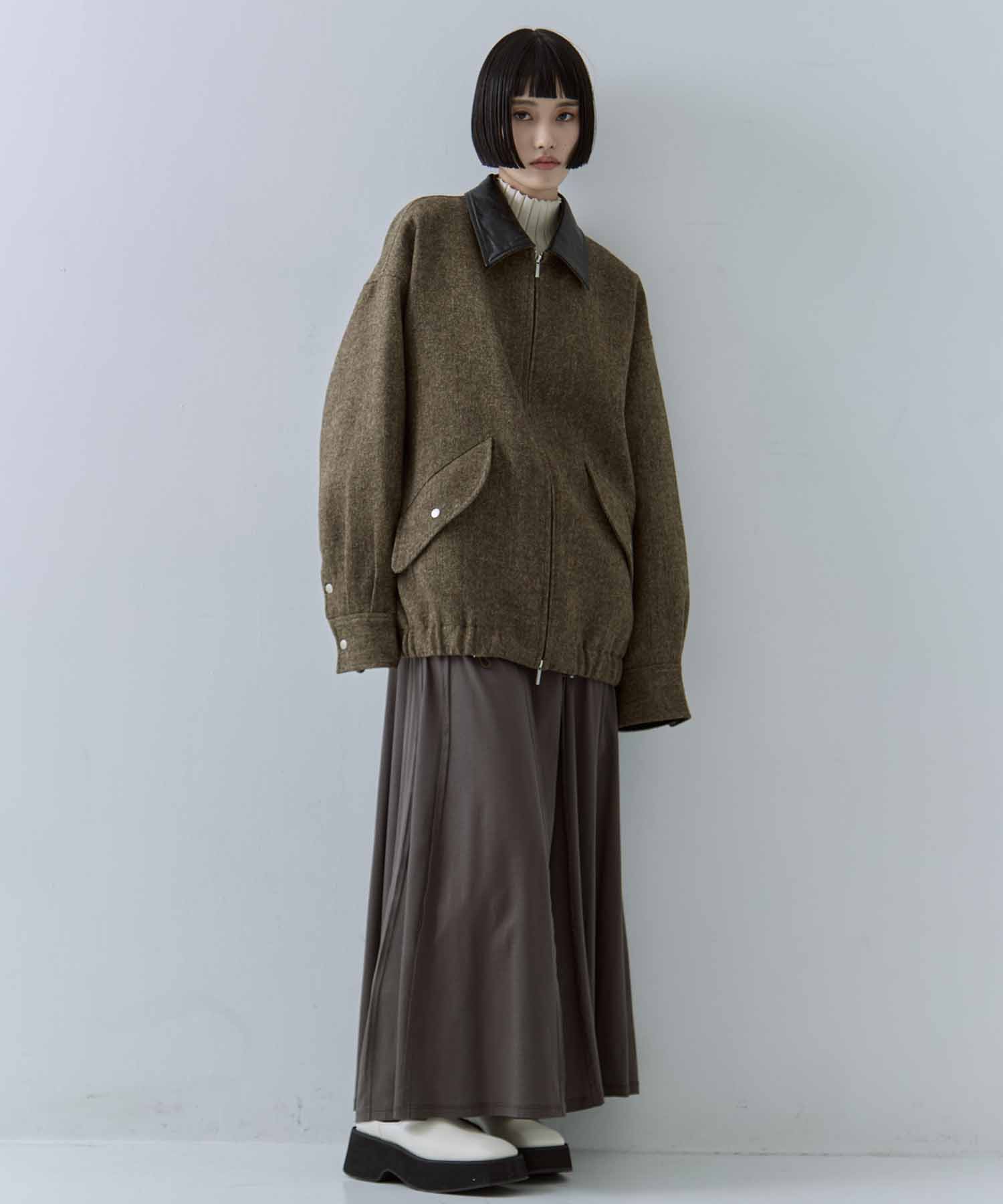 UND TWEED WORK DETAIL BLOUSON AMERI