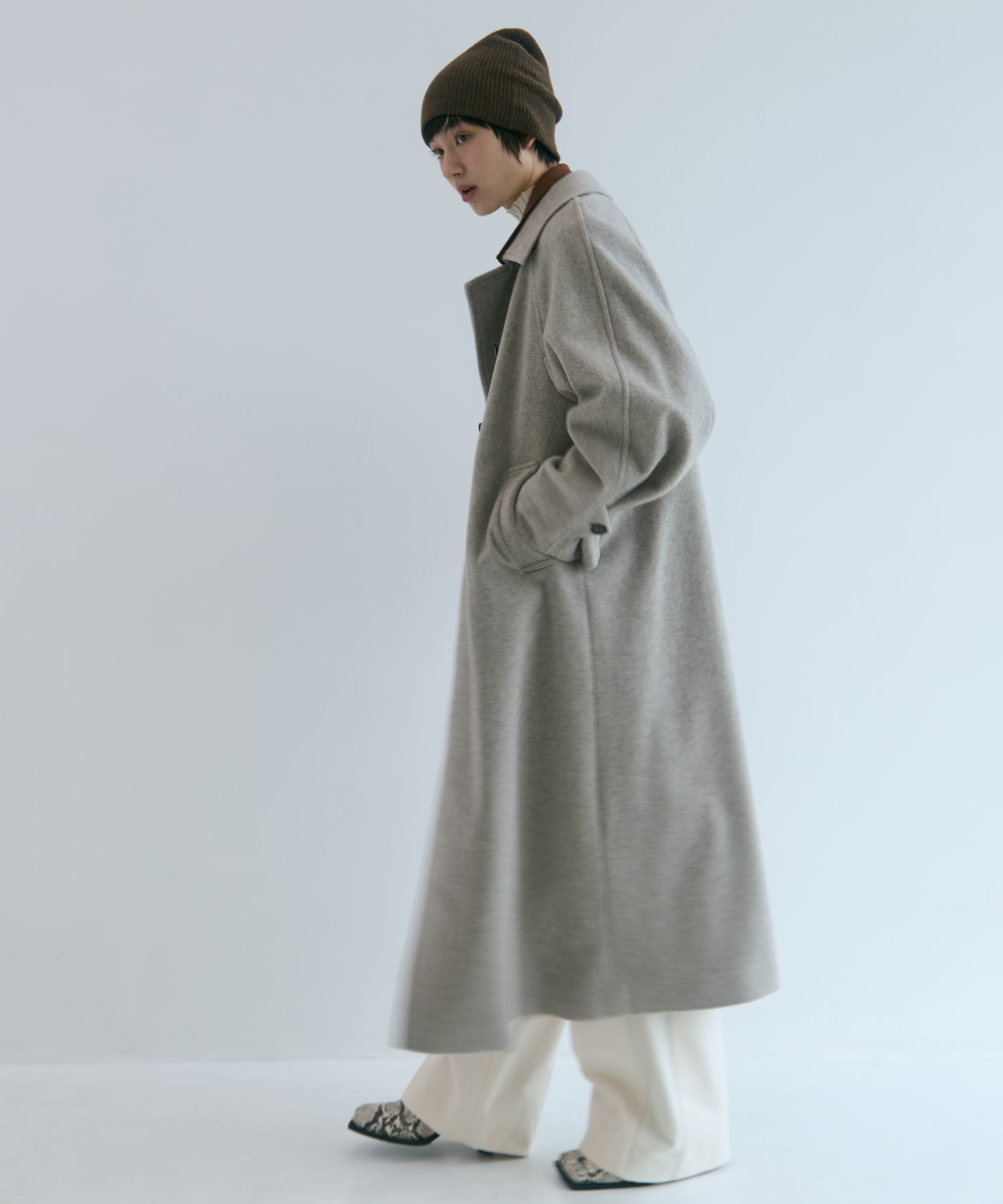 Stand Collar Wool Coat STUDIOUS