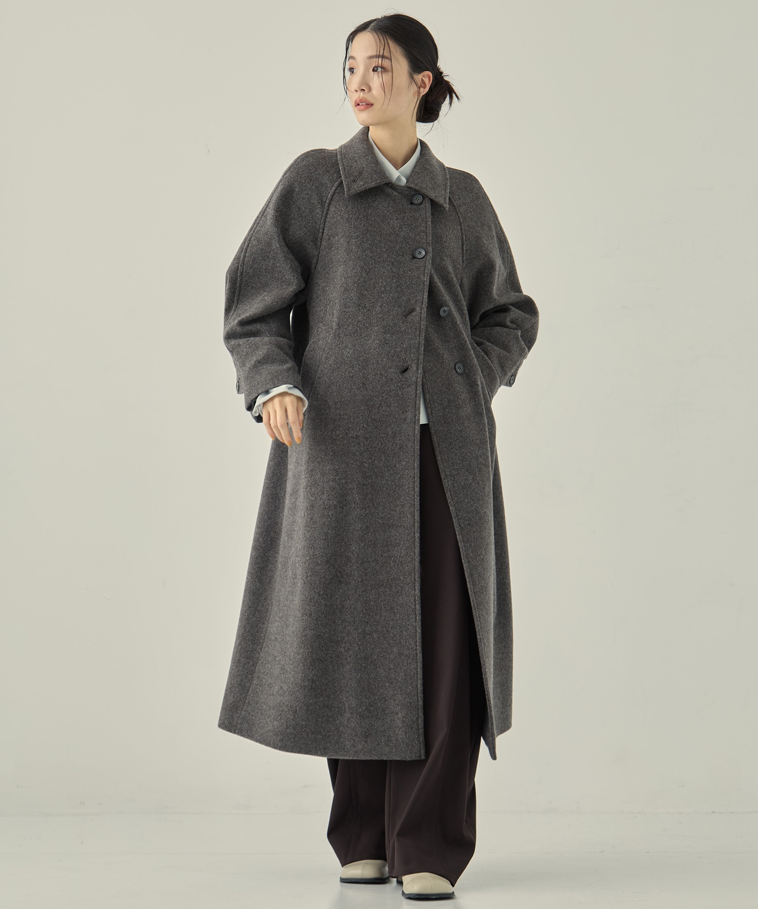 Stand Collar Wool Coat STUDIOUS