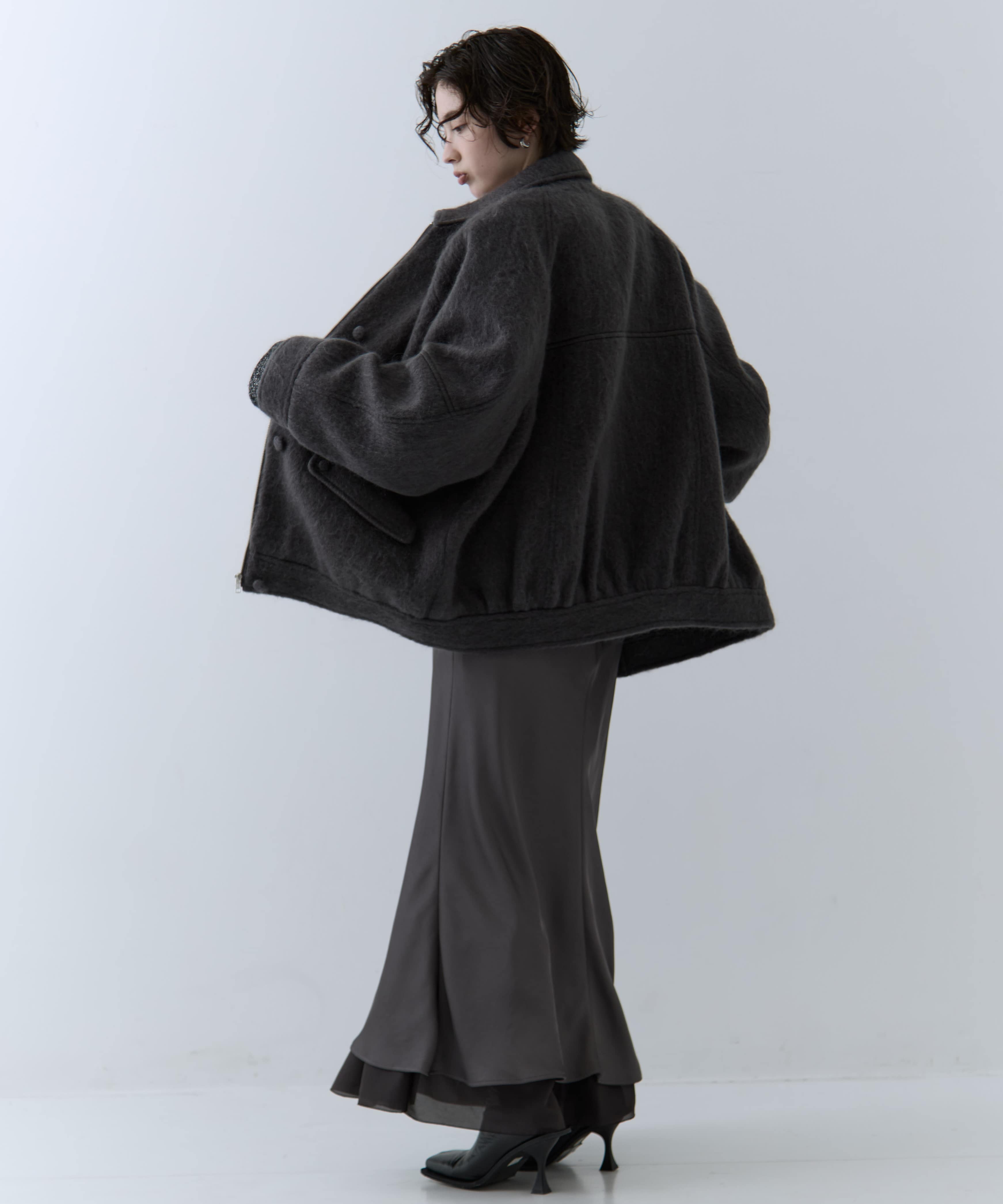 UND MOHAIR SHAGGY FLIGHT JACKET AMERI