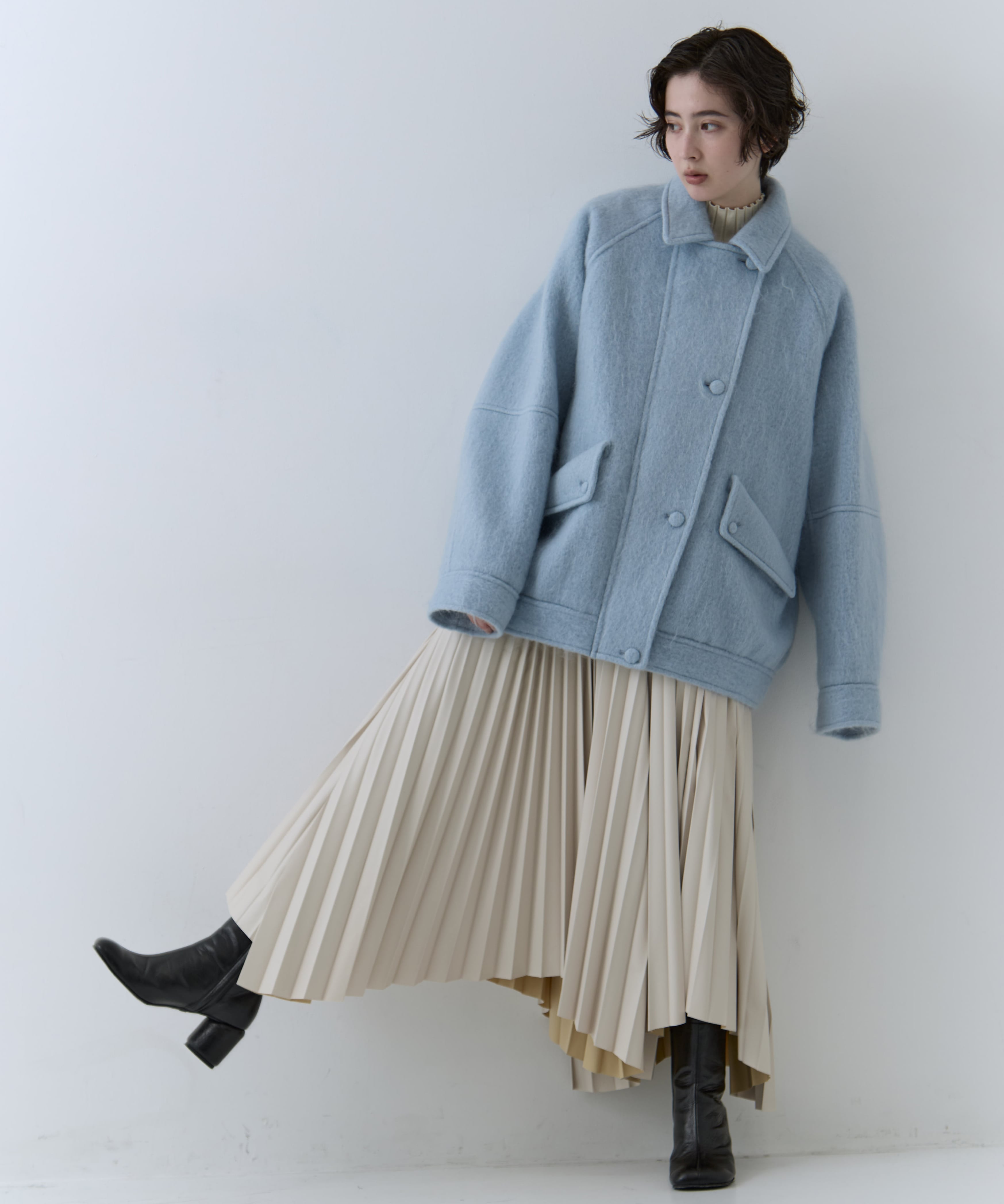 UND MOHAIR SHAGGY FLIGHT JACKET AMERI