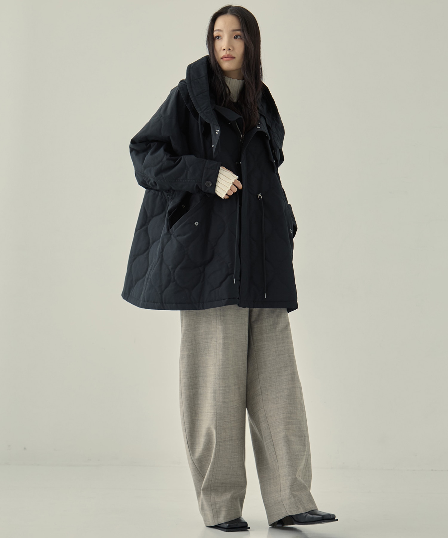 リサイクル60/40クロスキルティング モッズコート VACHEMENT