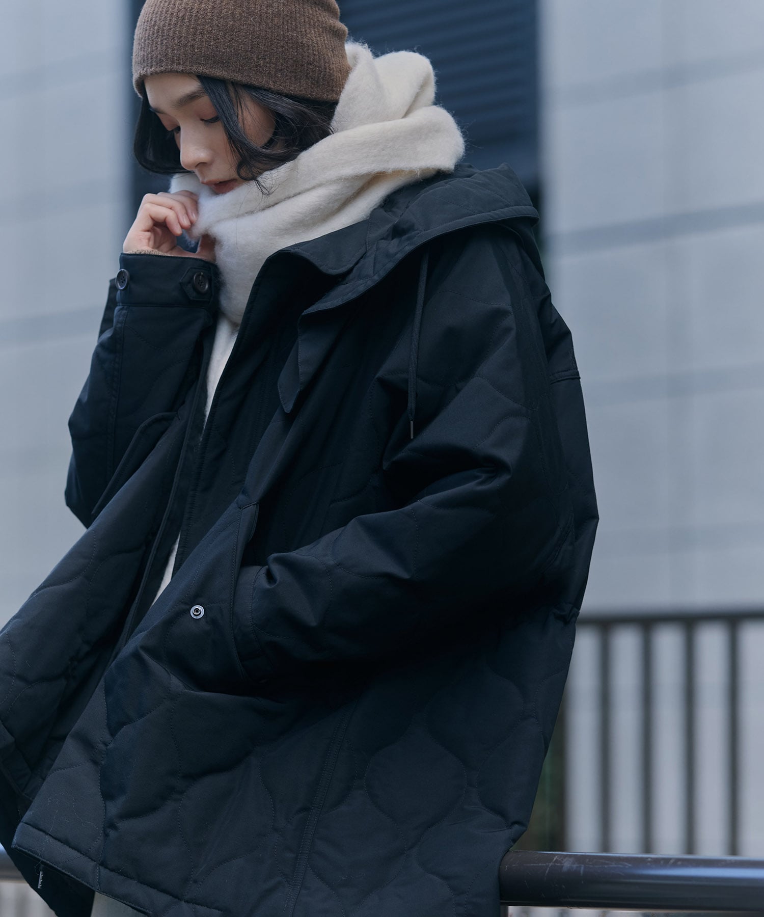 リサイクル60/40クロスキルティング モッズコート VACHEMENT