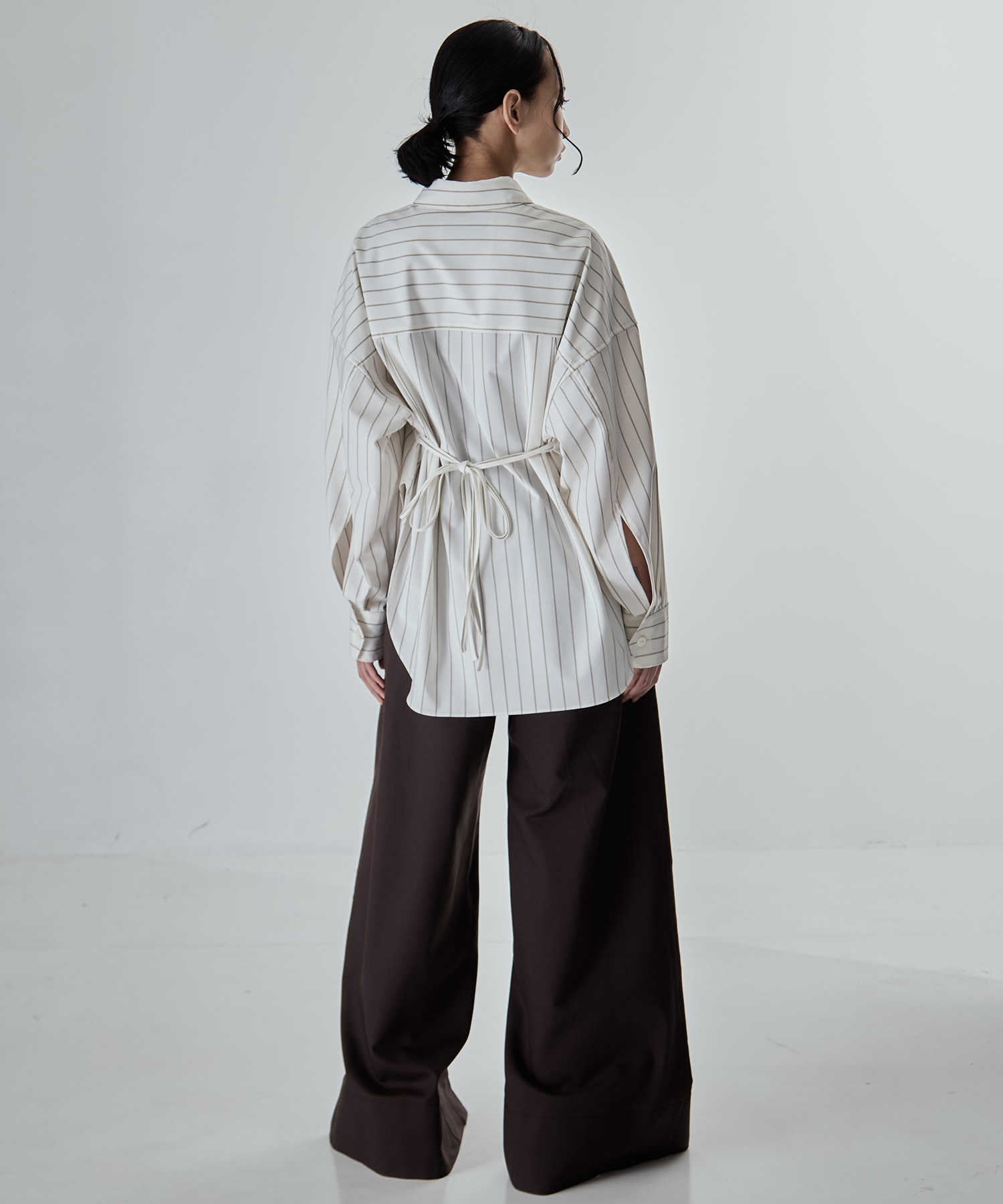 Wide Stripe 2way Shirt STUDIOUS